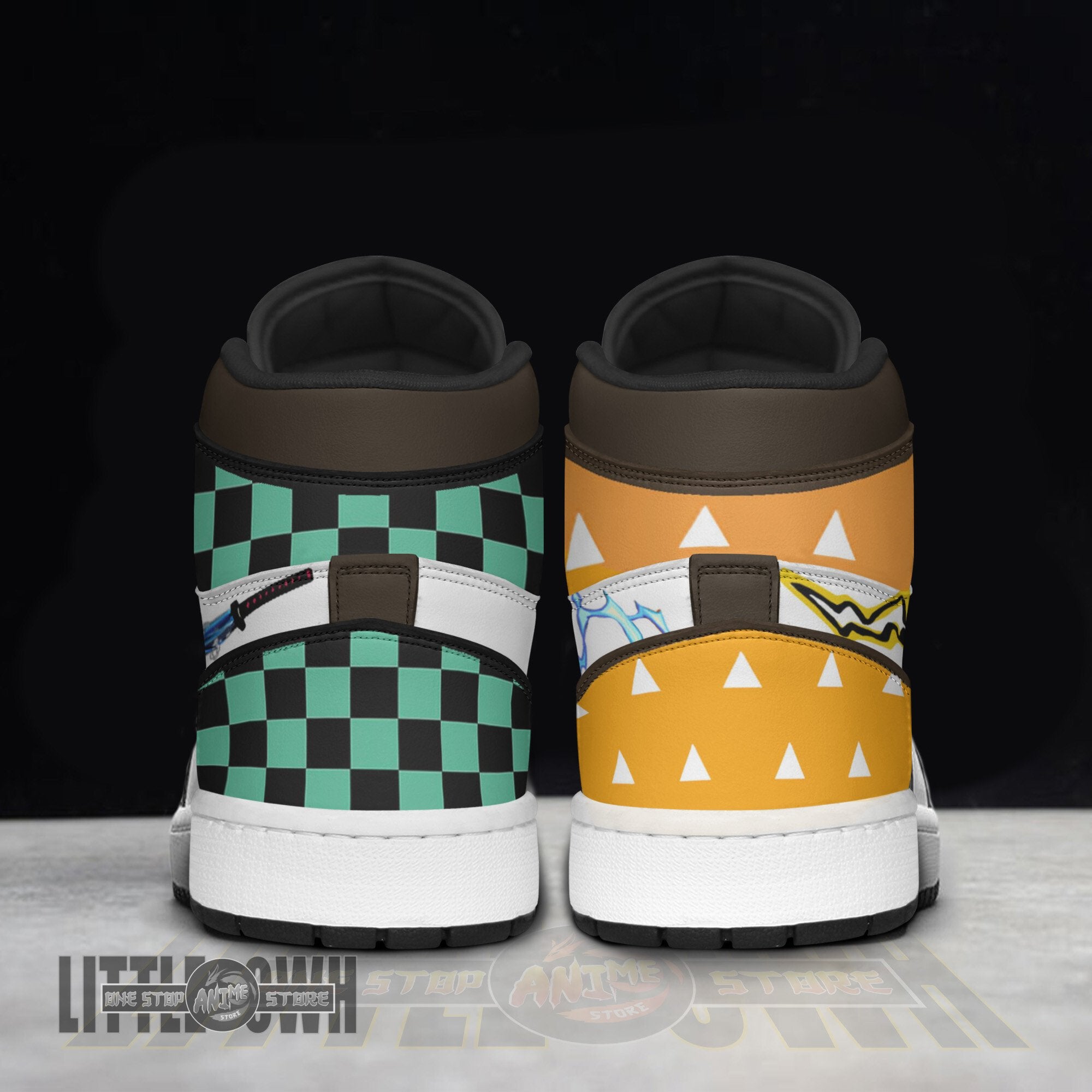 Ideafootwear Tanjiro Zenitsu AJ1 High Sneakers Shoes For Men And Women