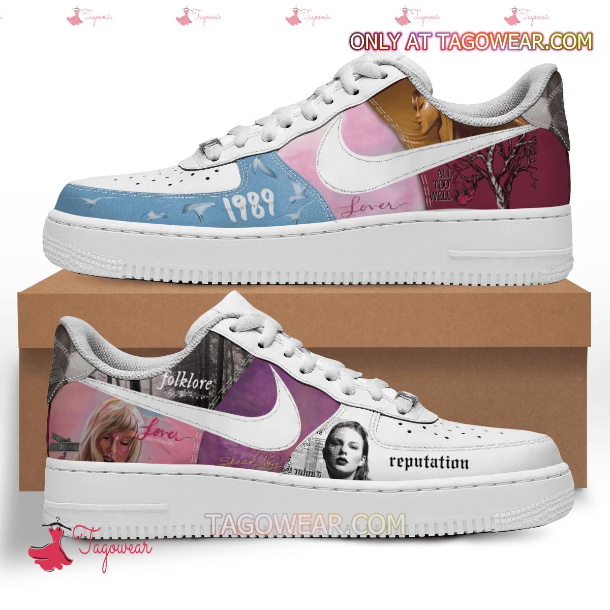 Ideafootwear Taylor Swift Albums Air Low-Top Sneakers Shoes For Men And Women 1