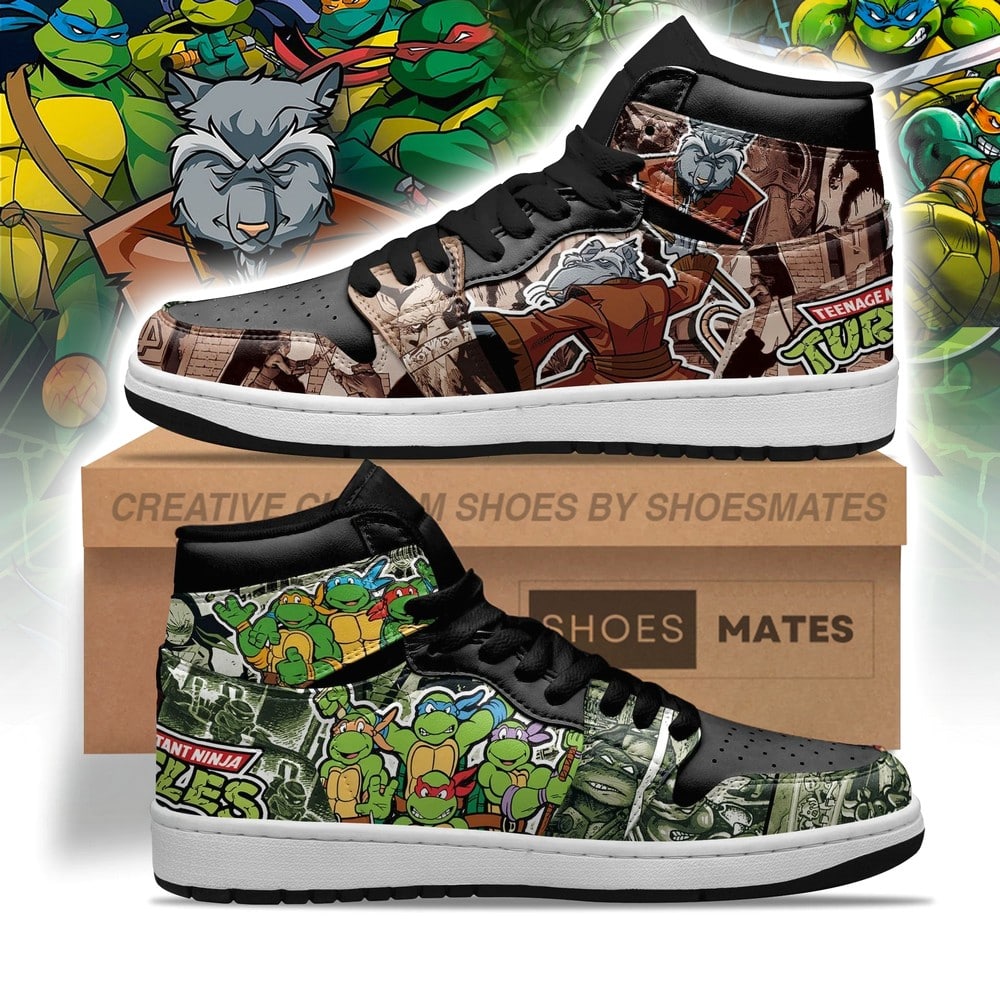 Ideafootwear Teenage Mutant Ninja Turtles x Master Splinter AJ1 High Sneakers Shoes For Men And Women