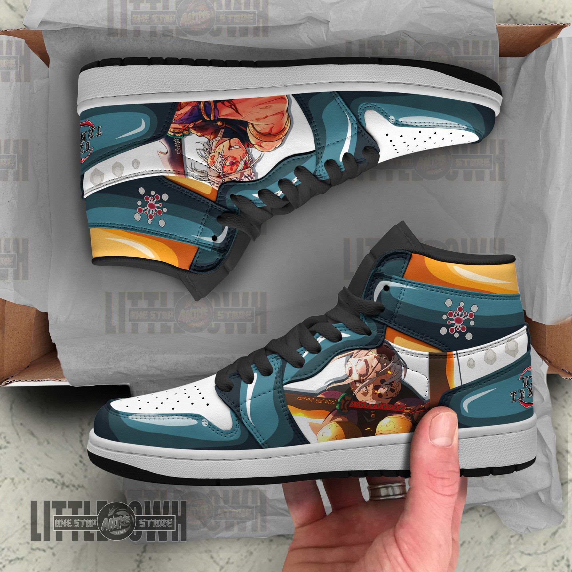 Ideafootwear Tengen Uzui AJ1 High Sneakers Shoes For Men And Women