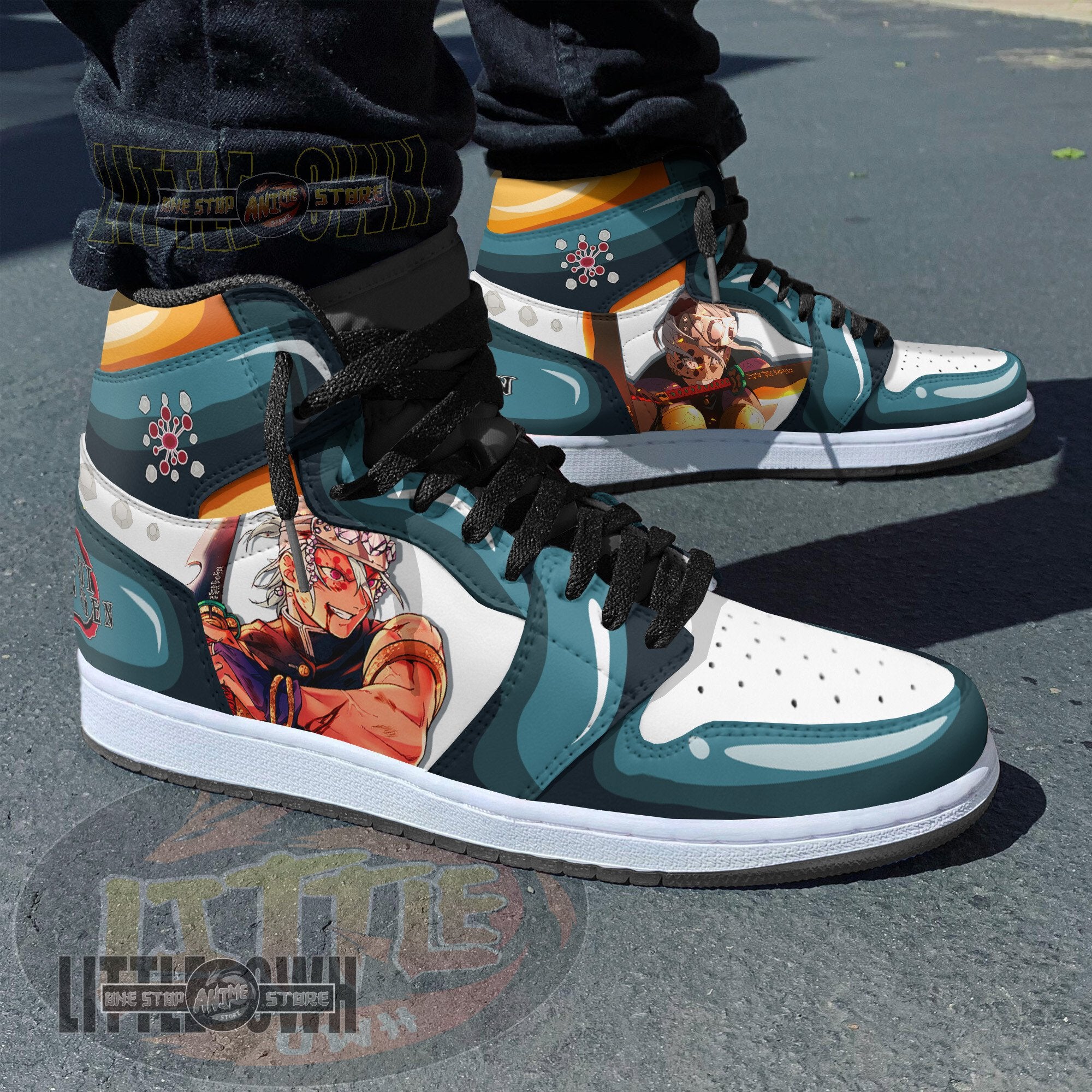 Ideafootwear Tengen Uzui AJ1 High Sneakers Shoes For Men And Women