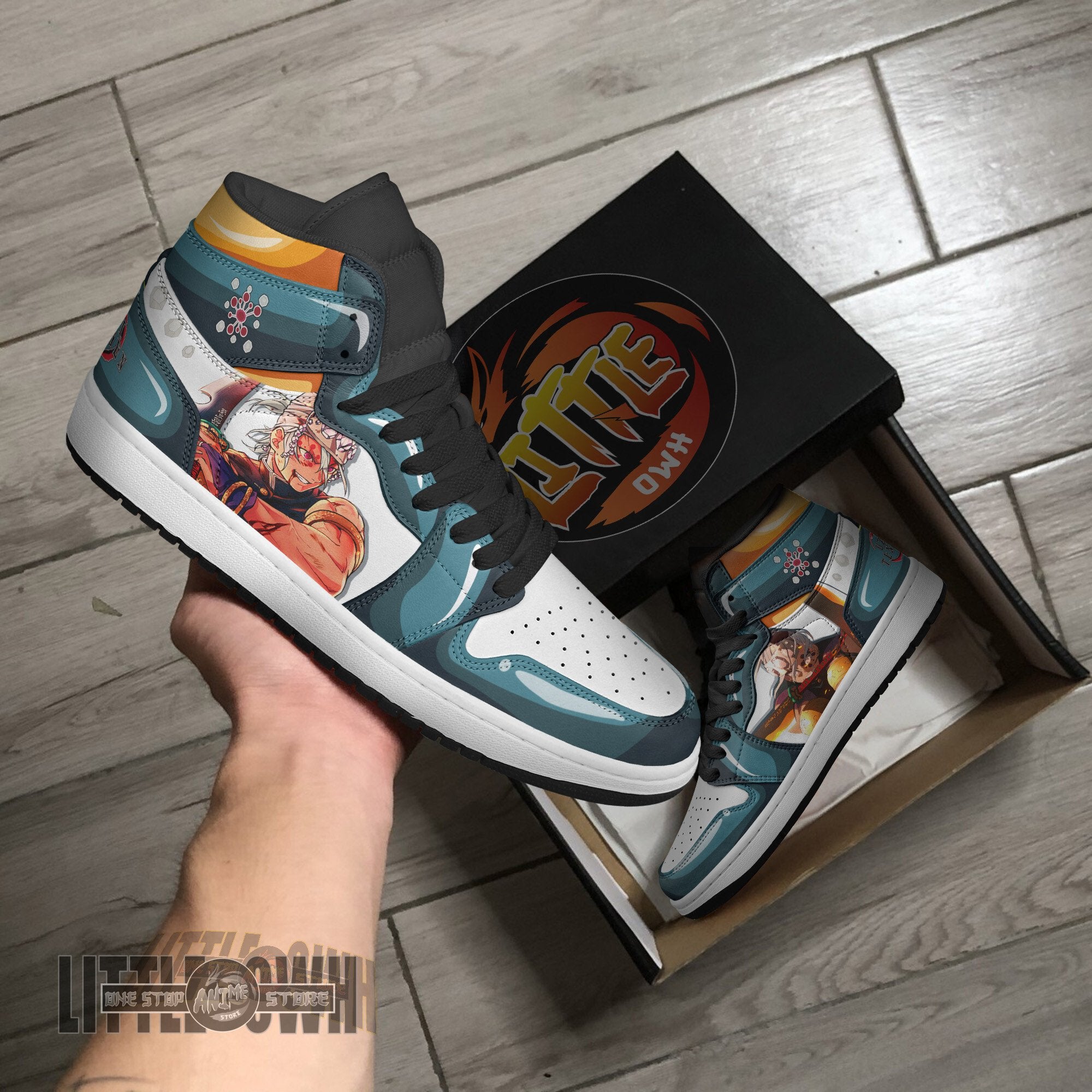 Ideafootwear Tengen Uzui AJ1 High Sneakers Shoes For Men And Women