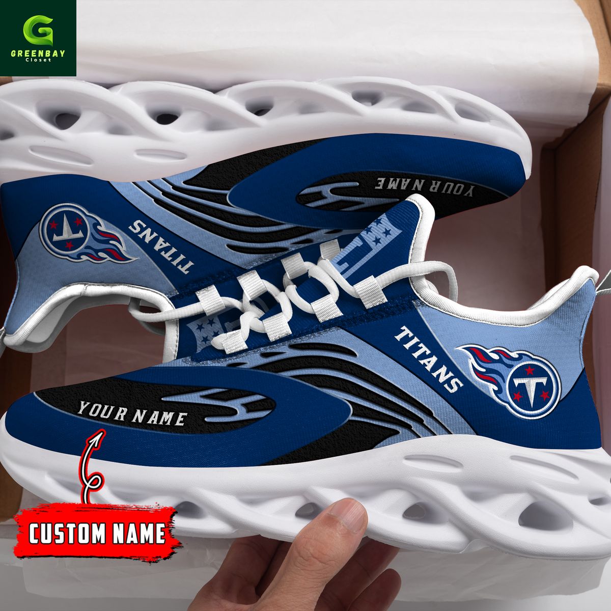 Ideafootwear Tennessee Titans Max Soul Shoes Sneakers For Men And Women