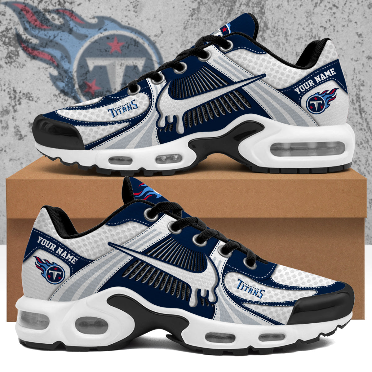 Ideafootwear Tennessee Titans TN Shoes Sneakers For Men And Women