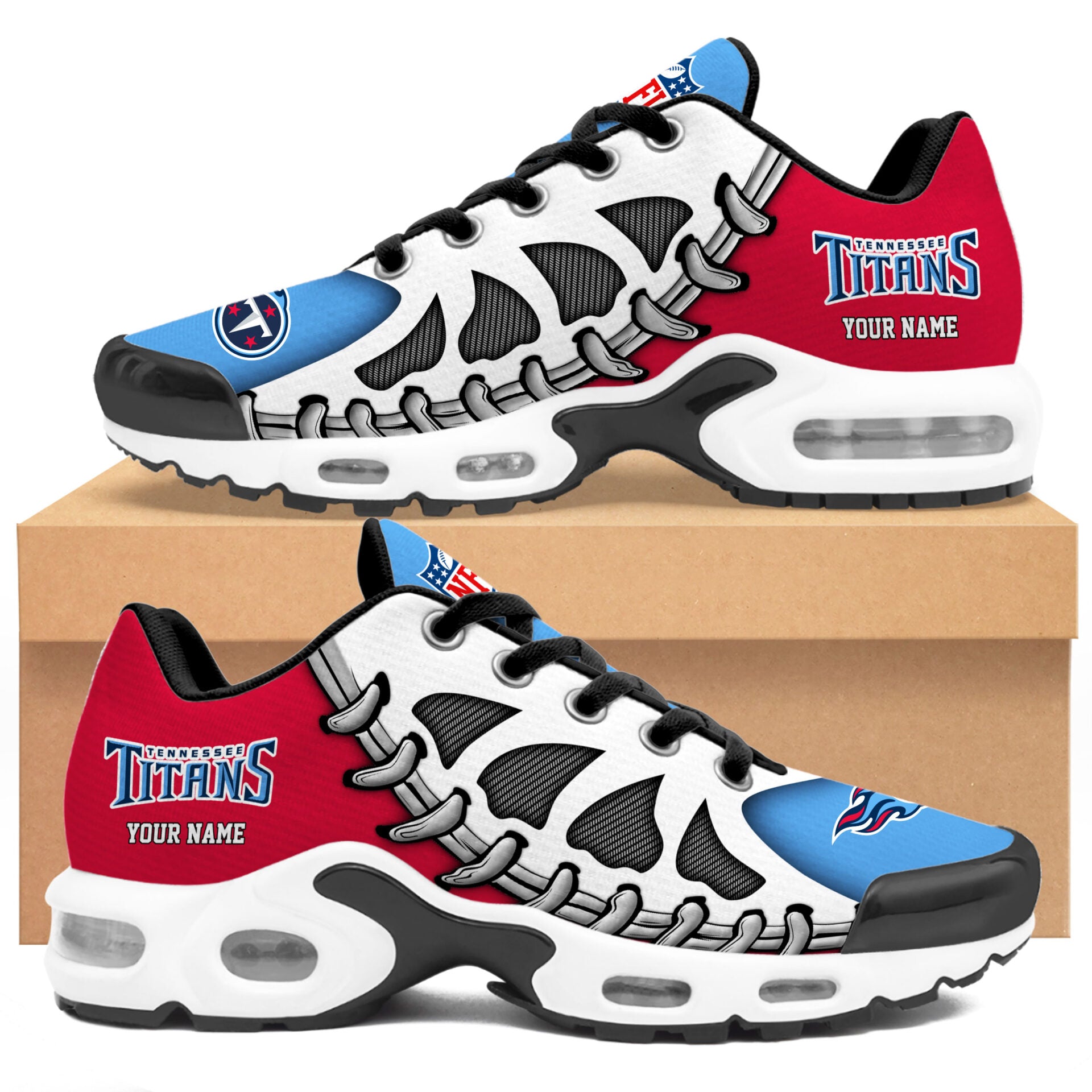 Ideafootwear Tennessee Titans TN Shoes Sneakers For Men And Women