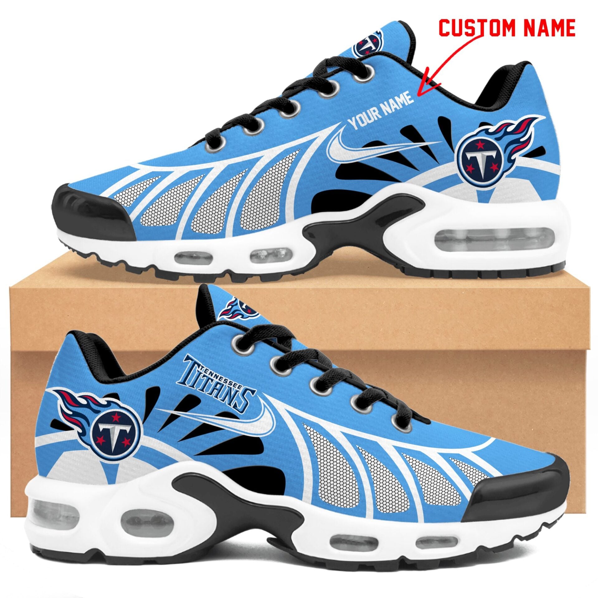 Ideafootwear Tennessee Titans TN Shoes Sneakers For Men And Women