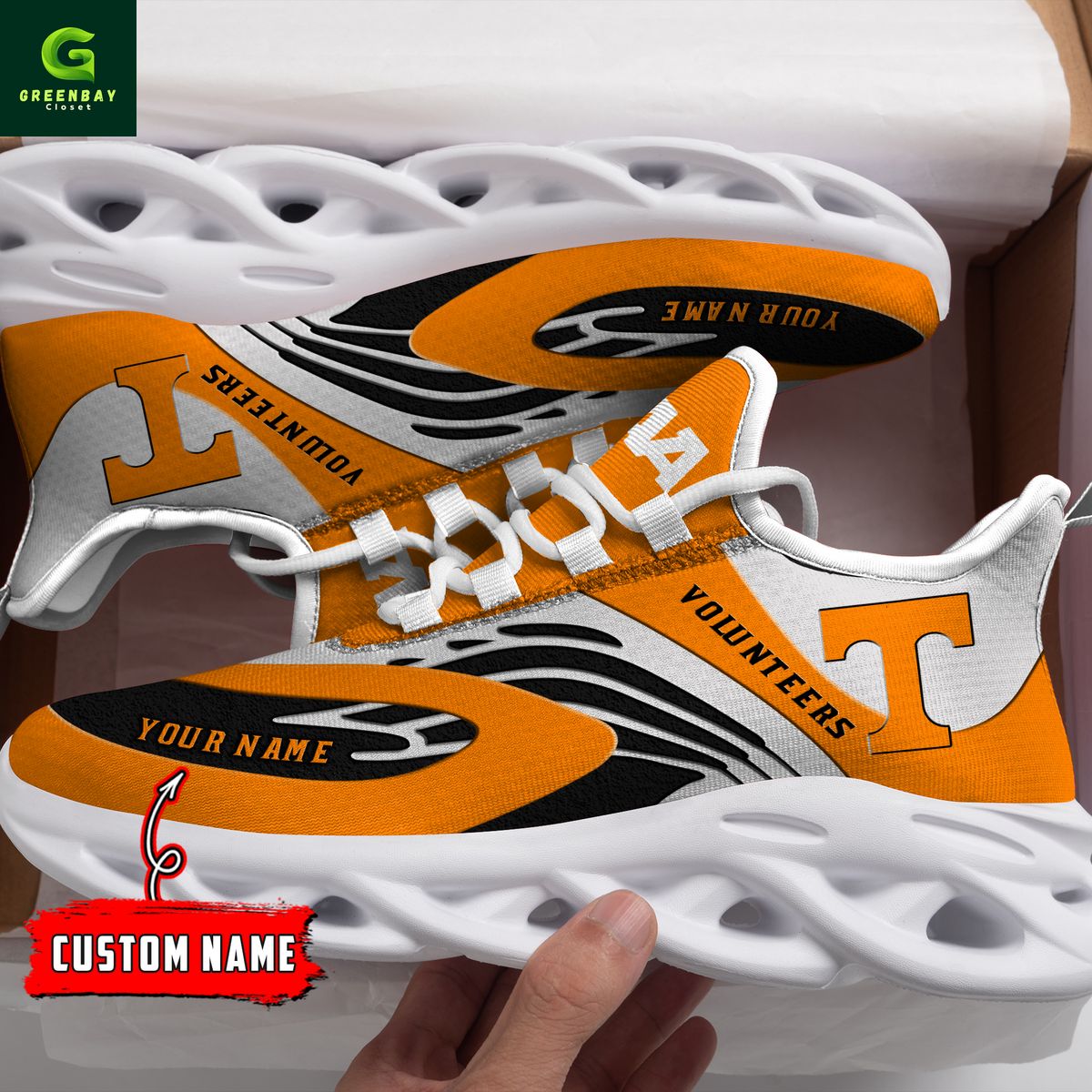Ideafootwear Tennessee Volunteers Max Soul Shoes Sneakers For Men And Women