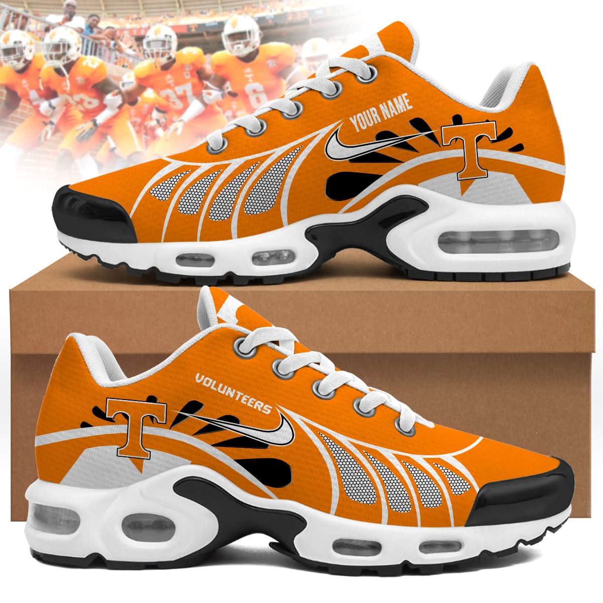 Ideafootwear Tennessee Volunteers TN Shoes Sneakers For Men And Women