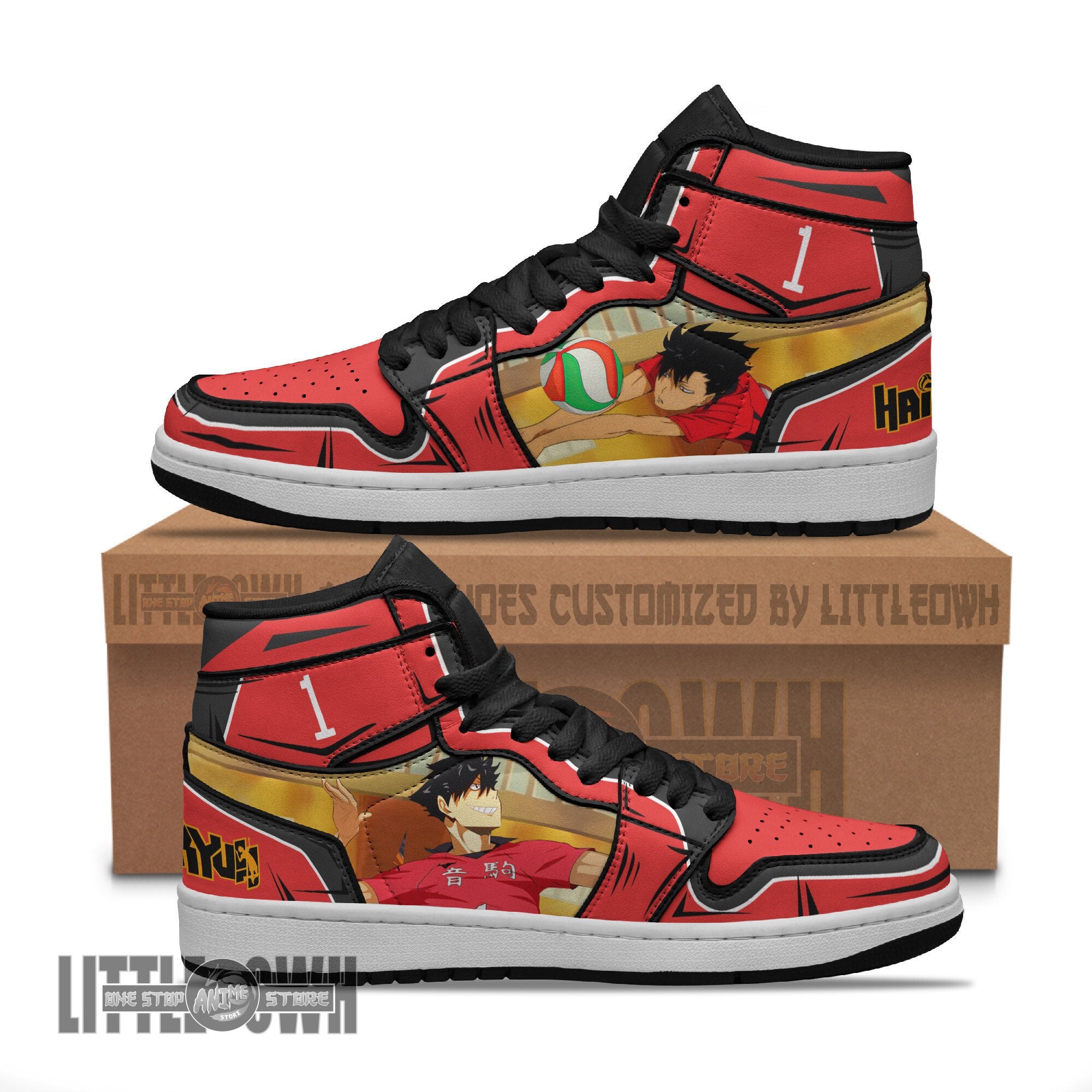 Ideafootwear Tetsurou Kuroo AJ1 High Sneakers Shoes For Men And Women