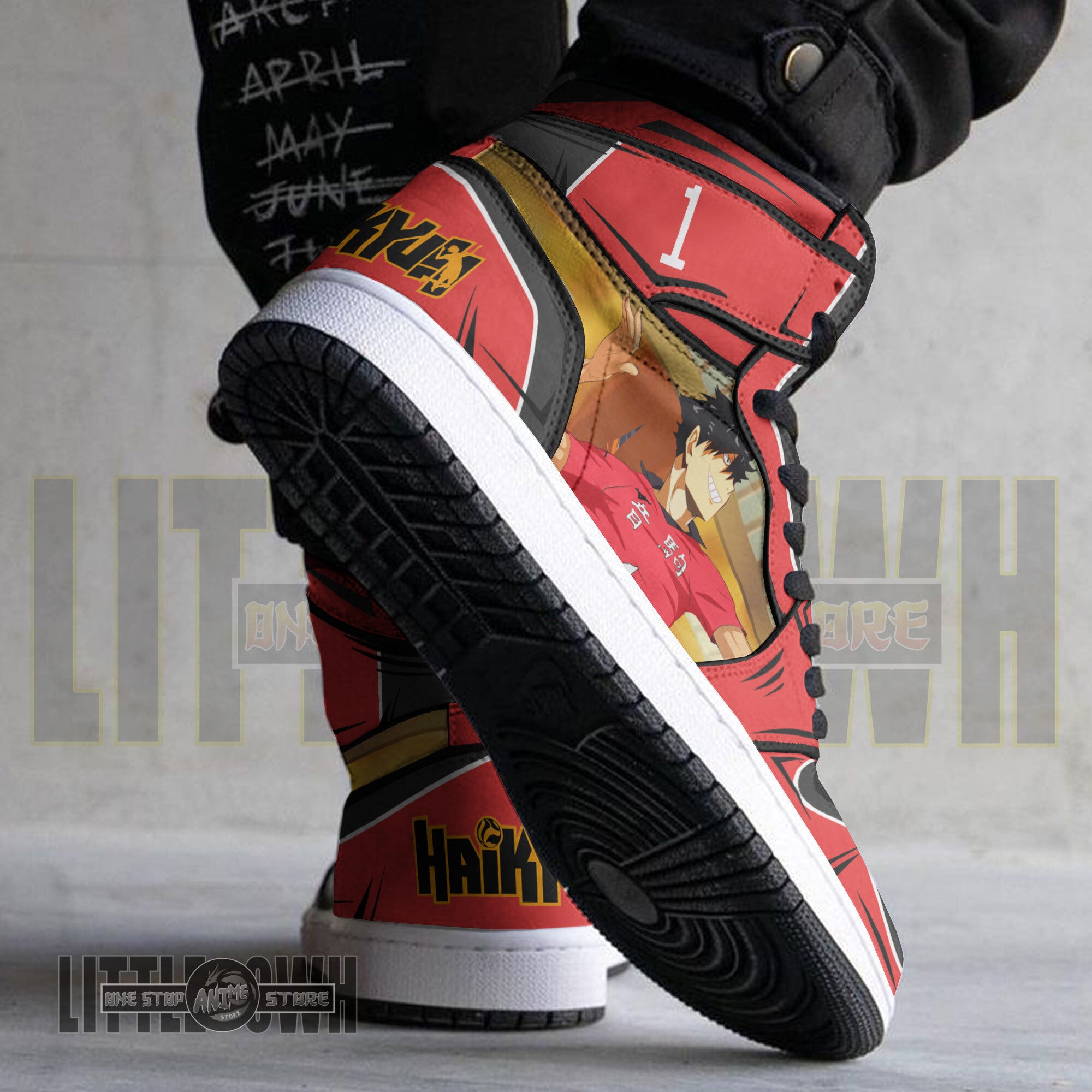 Ideafootwear Tetsurou Kuroo AJ1 High Sneakers Shoes For Men And Women