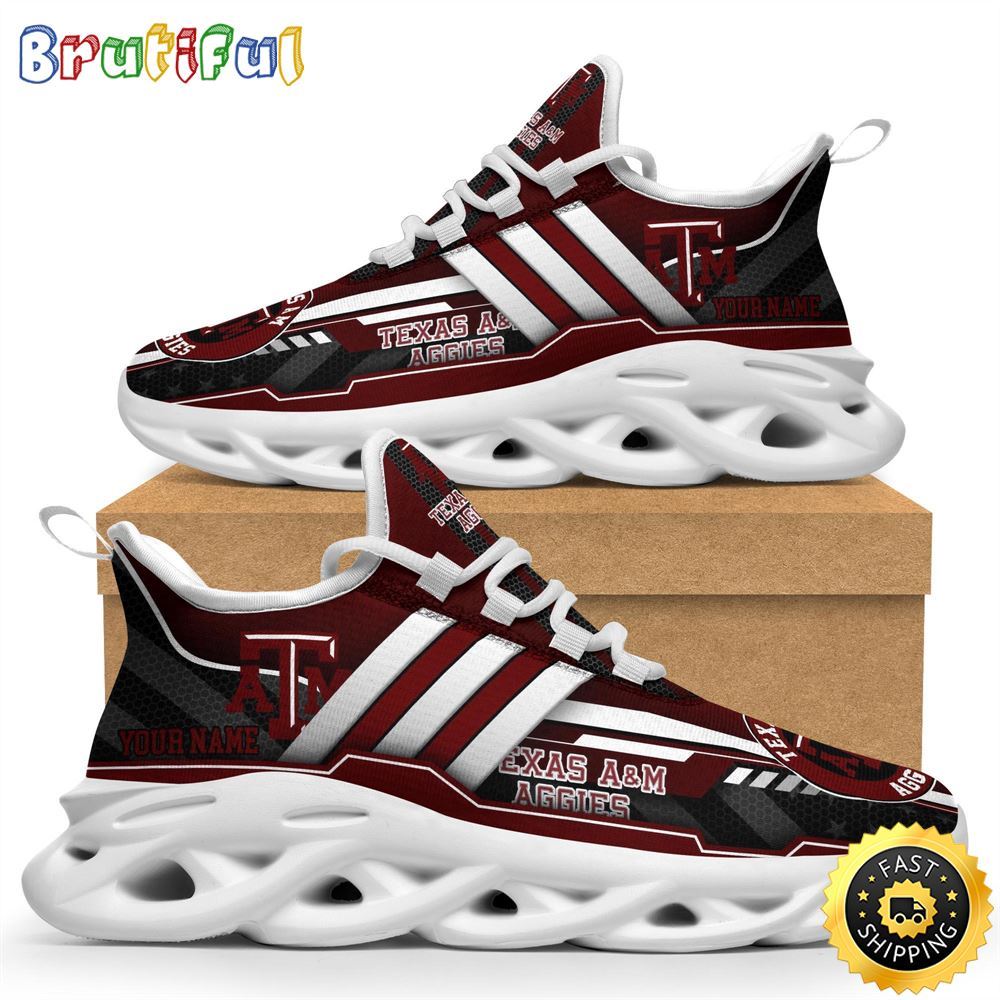 Ideafootwear Texas A&ampM Aggies Max Soul Shoes Sneakers For Men And Women