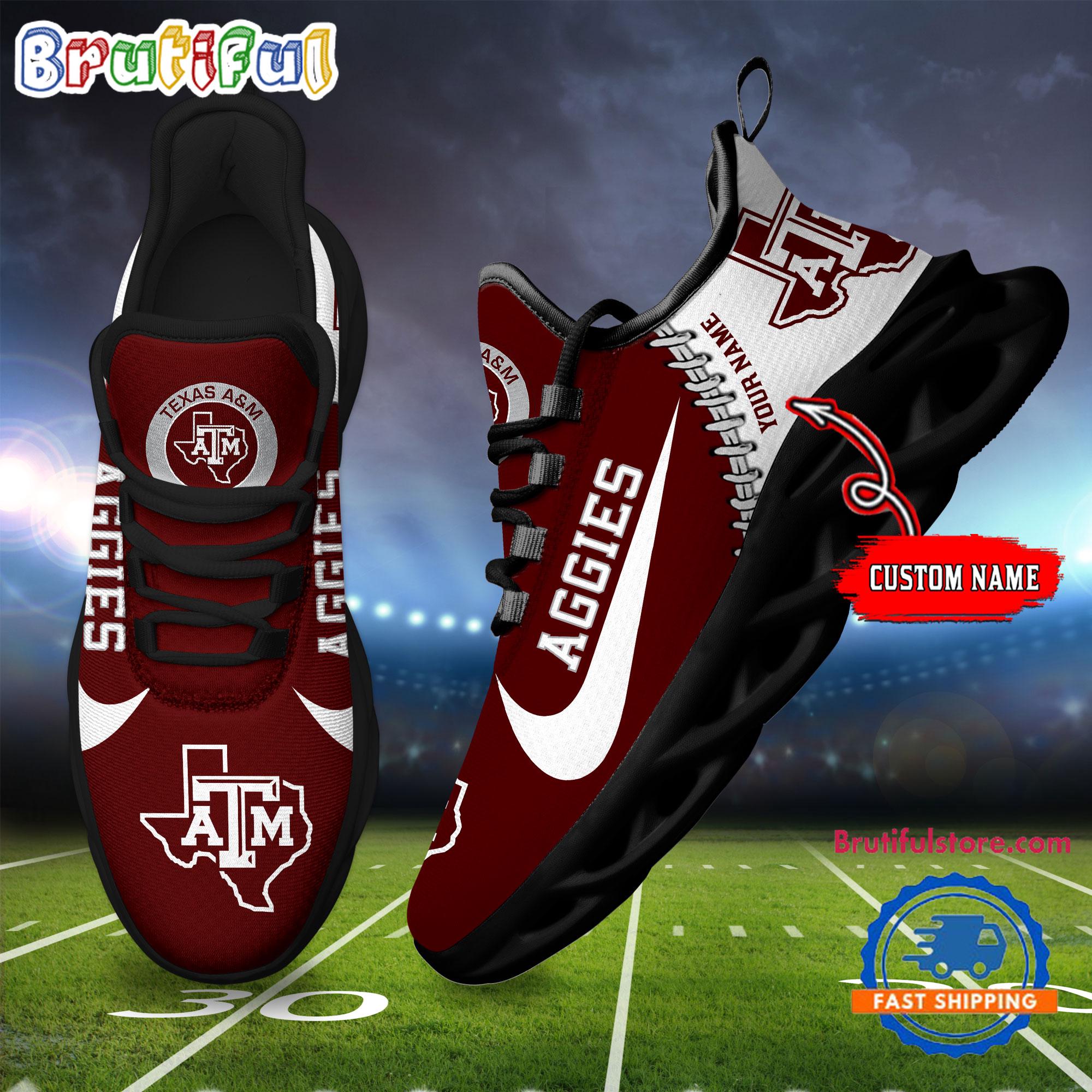 Ideafootwear Texas AM Aggies Max Soul Shoes Sneakers For Men And Women