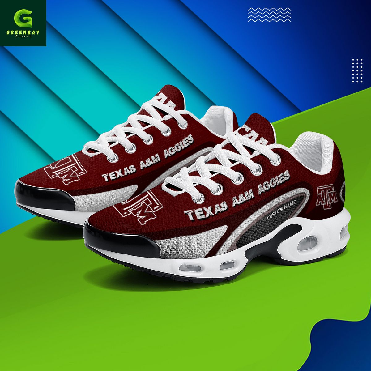 Ideafootwear Texas A&M Aggies TN Shoes Sneakers For Men And Women