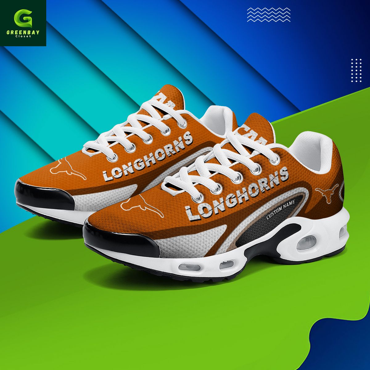 Ideafootwear Texas Longhorns TN Shoes Sneakers For Men And Women