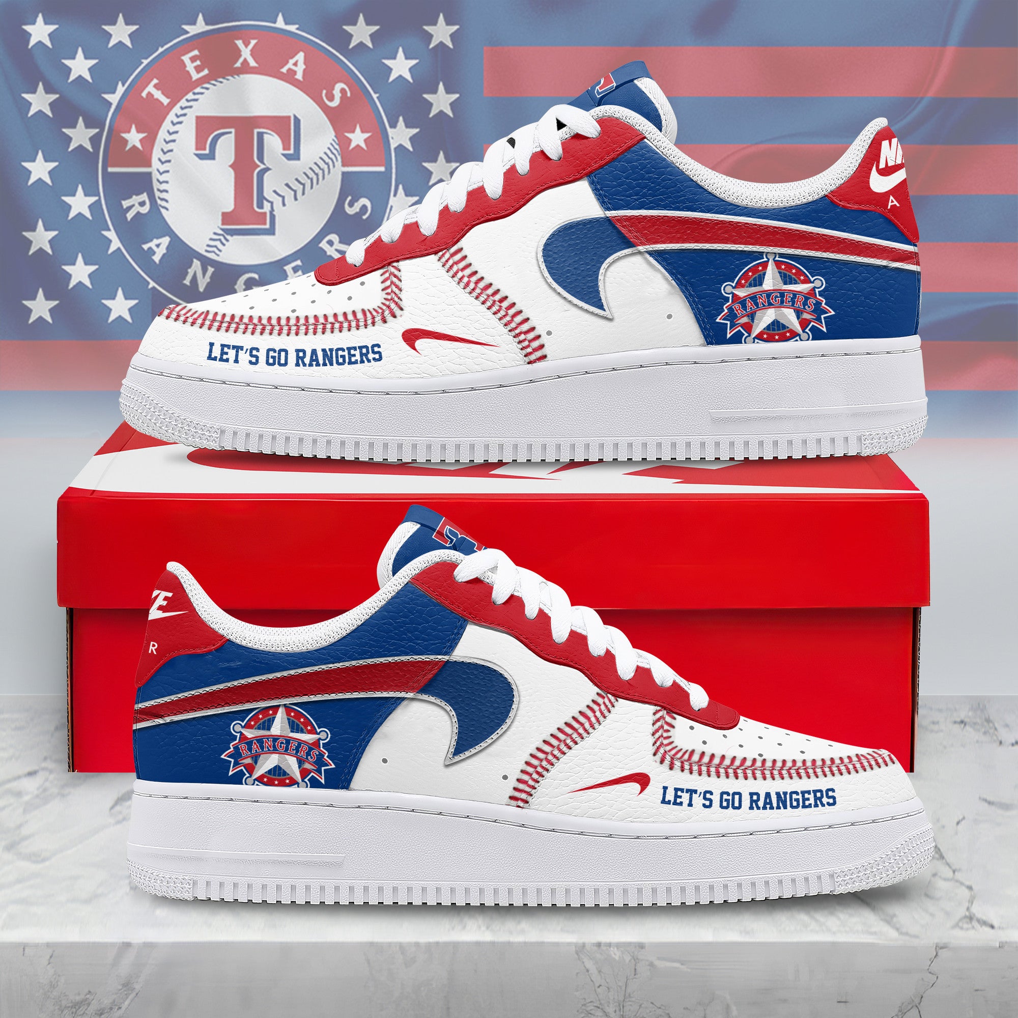 Ideafootwear Texas Rangers Air Low-Top Sneakers Shoes For Men And Women 1