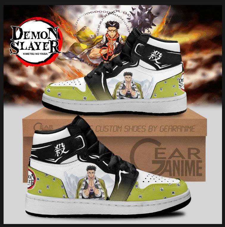 Ideafootwear Texas Rangers vs Demon slayer AJ1 High Sneakers Shoes For Men And Women