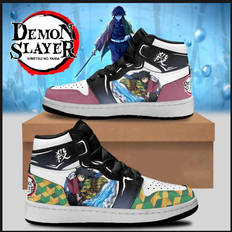 Ideafootwear Texas Rangers vs Demon slayer AJ1 High Sneakers Shoes For Men And Women