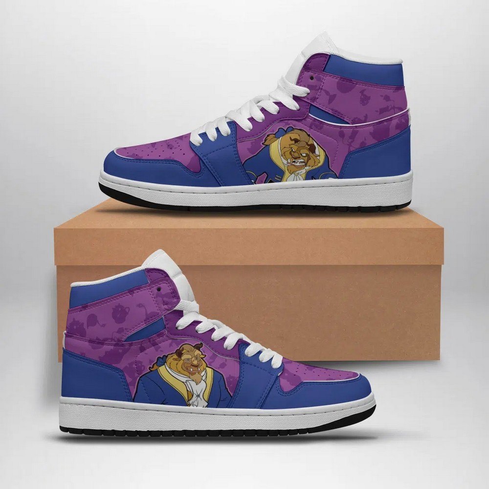 Ideafootwear The Beast Disney AJ1 High Sneakers Shoes For Men And Women