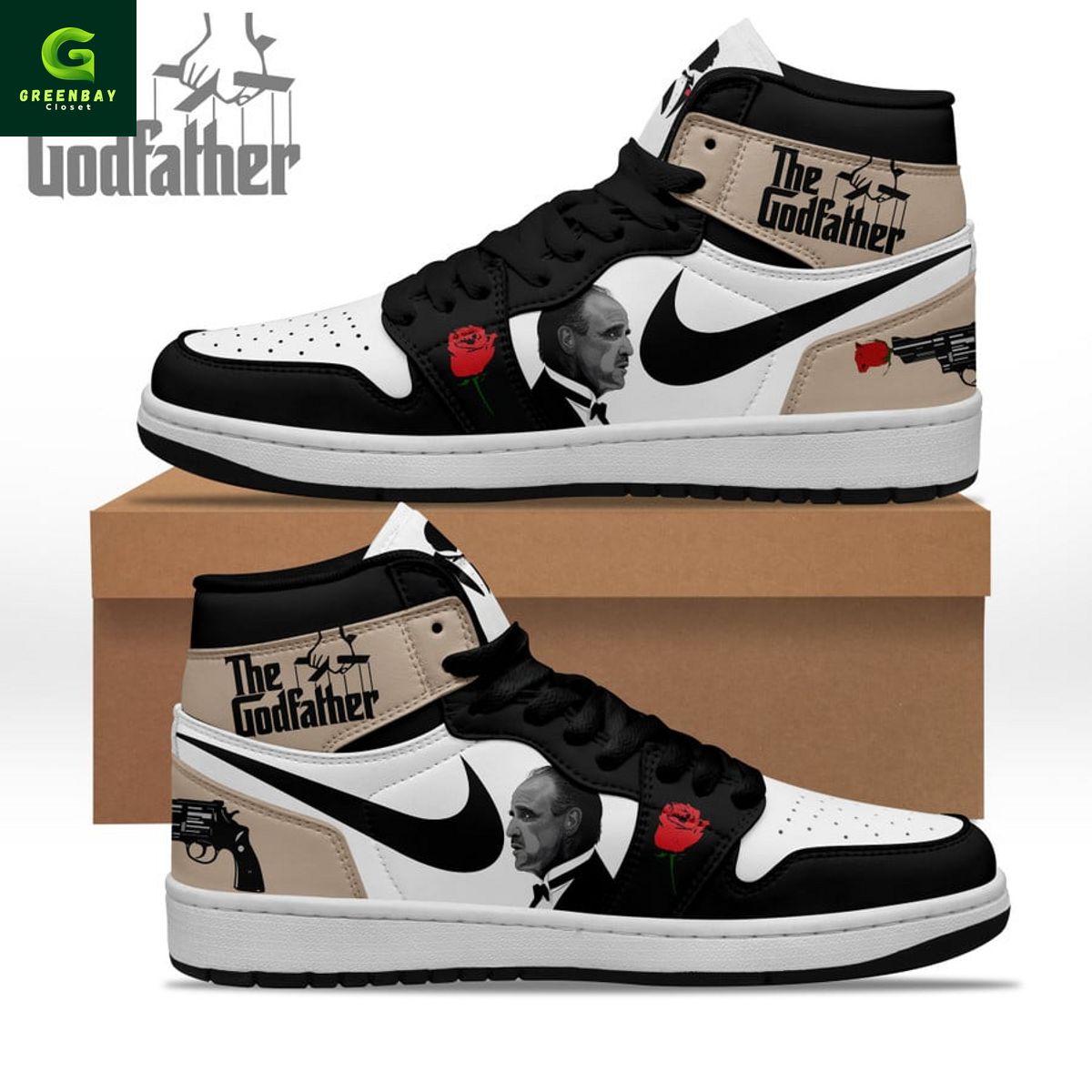 Ideafootwear The Godfather AJ1 High Sneakers Shoes For Men And Women