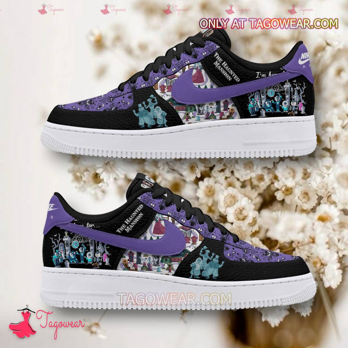 Ideafootwear The Haunted Mansion Air Low-Top Sneakers Shoes For Men And Women 1