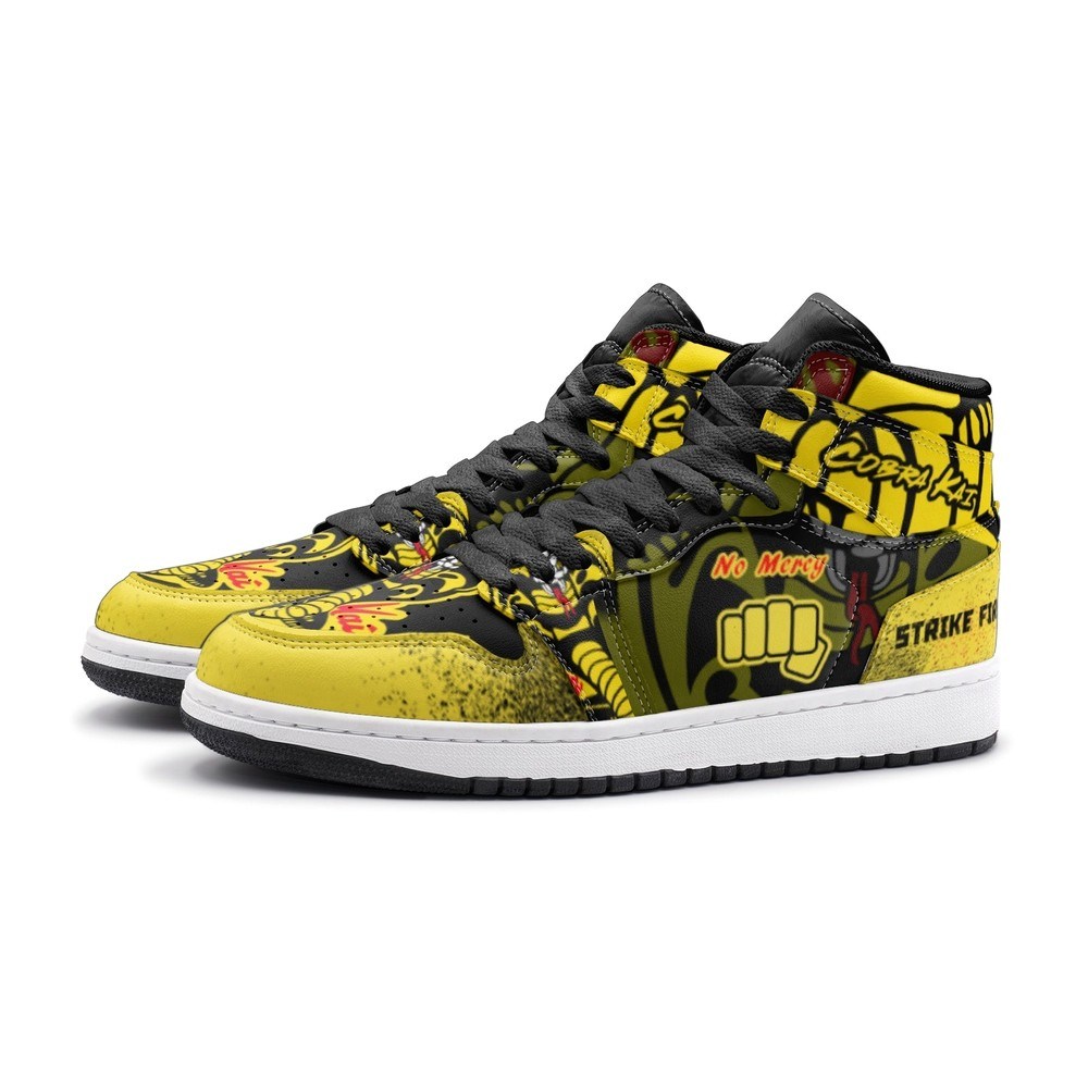 Ideafootwear The Karate Kid Cobra Kai AJ1 High Sneakers Shoes For Men And Women