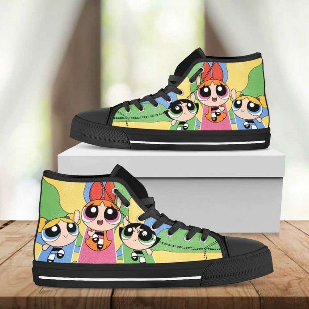 Ideafootwear The Powerpuff Girls AJ1 High Sneakers Shoes For Men And Women