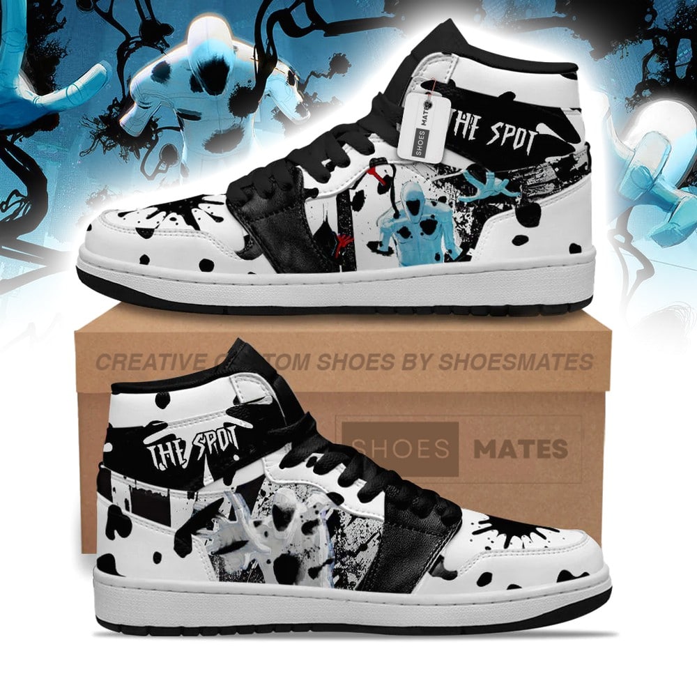 Ideafootwear The Spot Spider-Verse AJ1 High Sneakers Shoes For Men And Women
