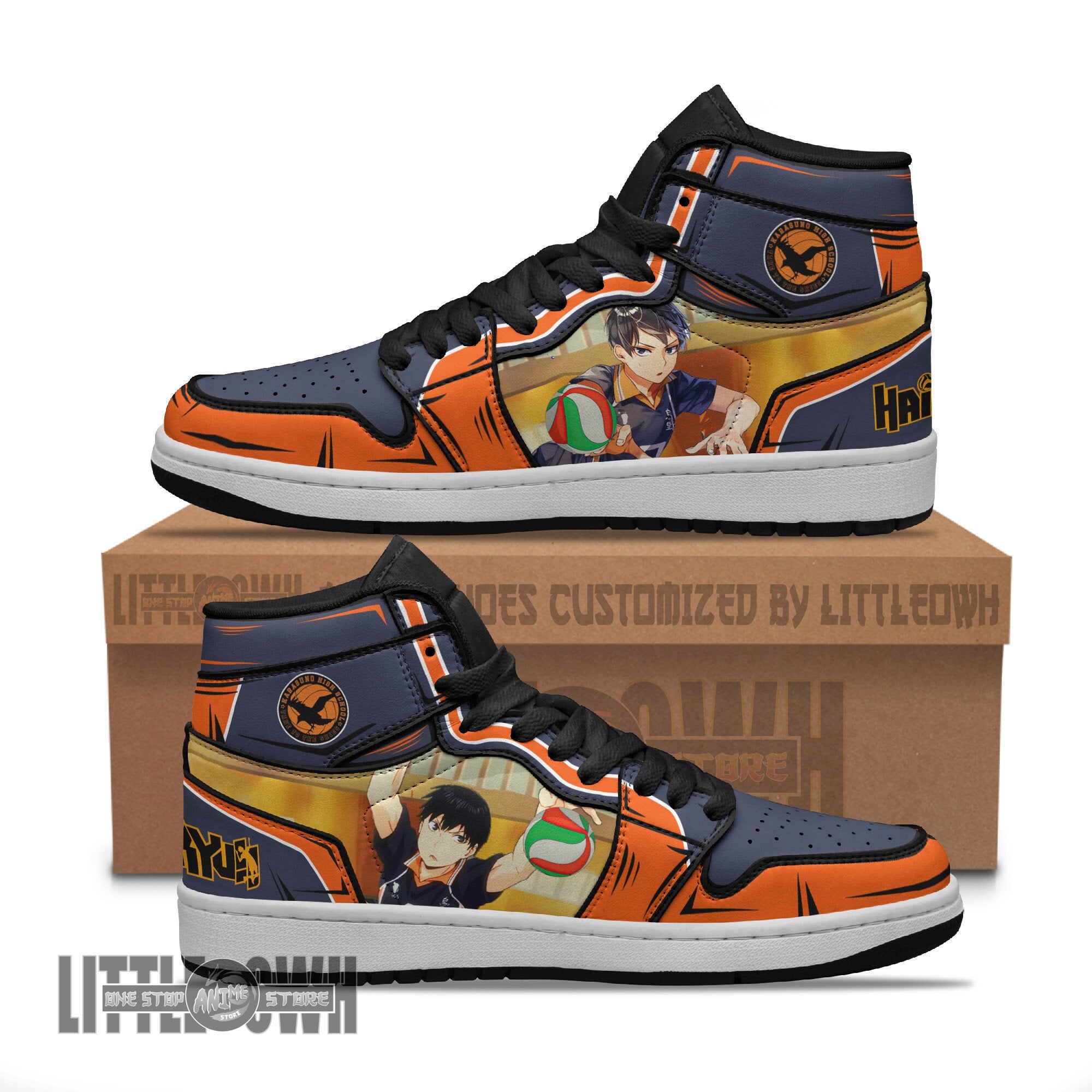 Ideafootwear Tobio Kageyama AJ1 High Sneakers Shoes For Men And Women