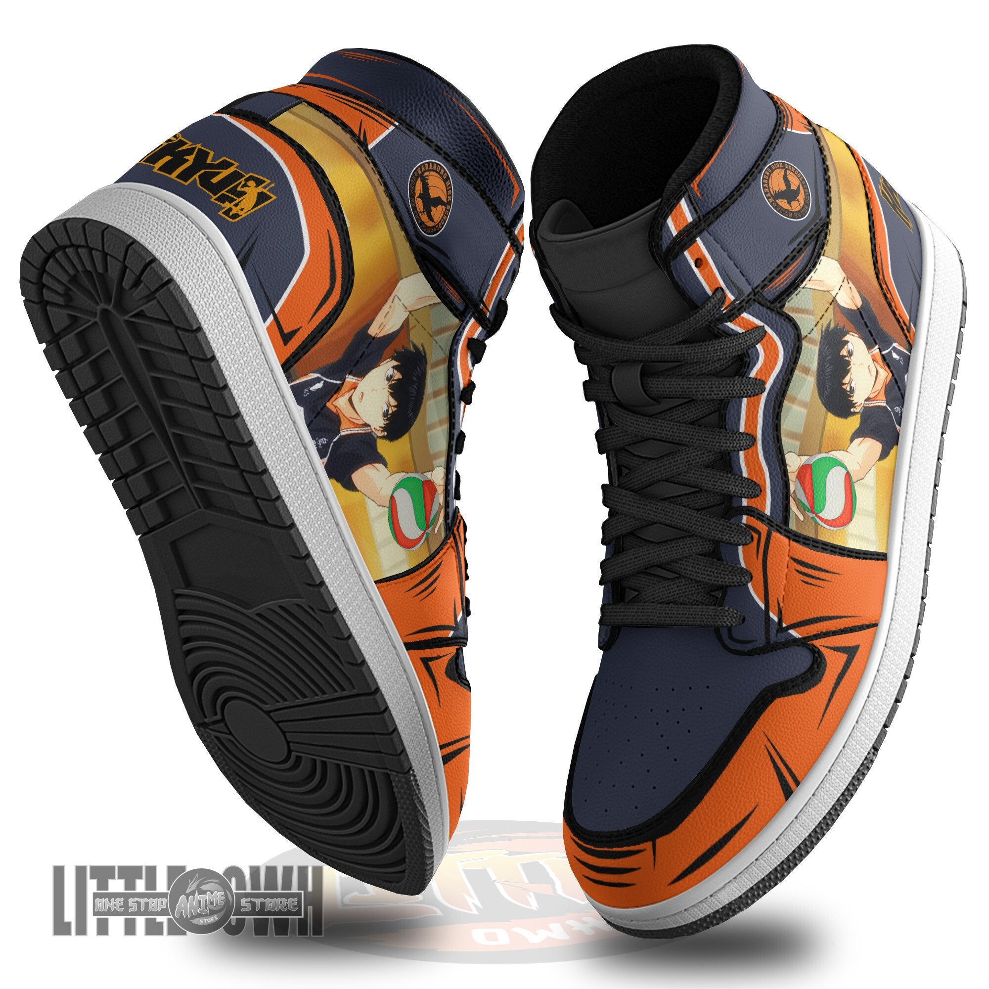 Ideafootwear Tobio Kageyama AJ1 High Sneakers Shoes For Men And Women