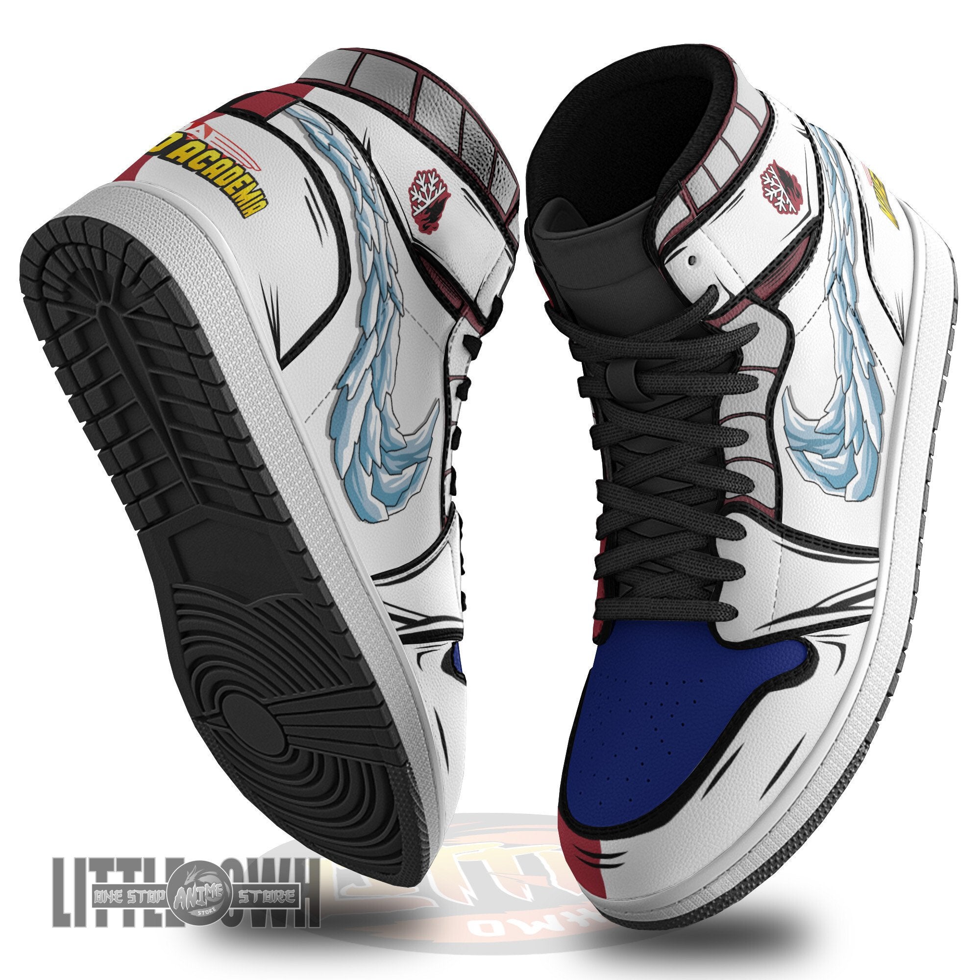 Ideafootwear Todoroki Shouto AJ1 High Sneakers Shoes For Men And Women