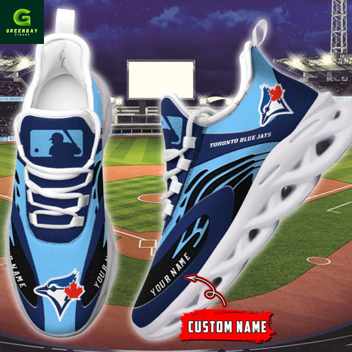 Ideafootwear Toronto Blue Jays Max Soul Shoes Sneakers For Men And Women