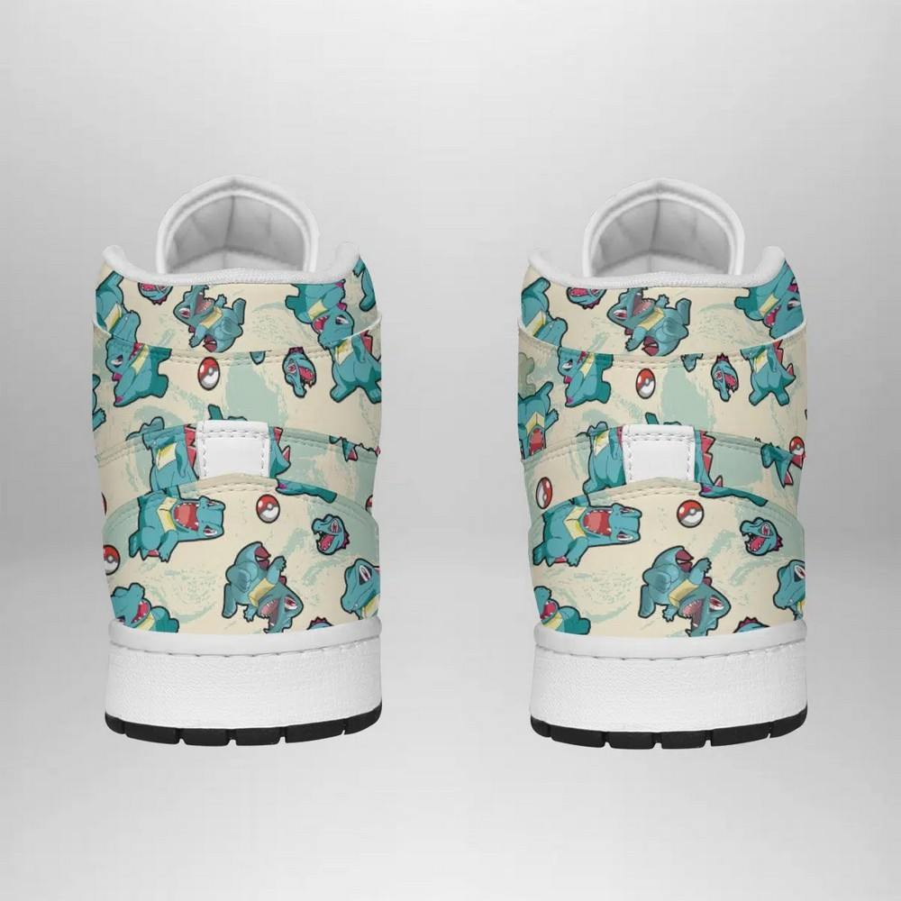 Ideafootwear Totodile Pattern Pokemon AJ1 High Sneakers Shoes For Men And Women