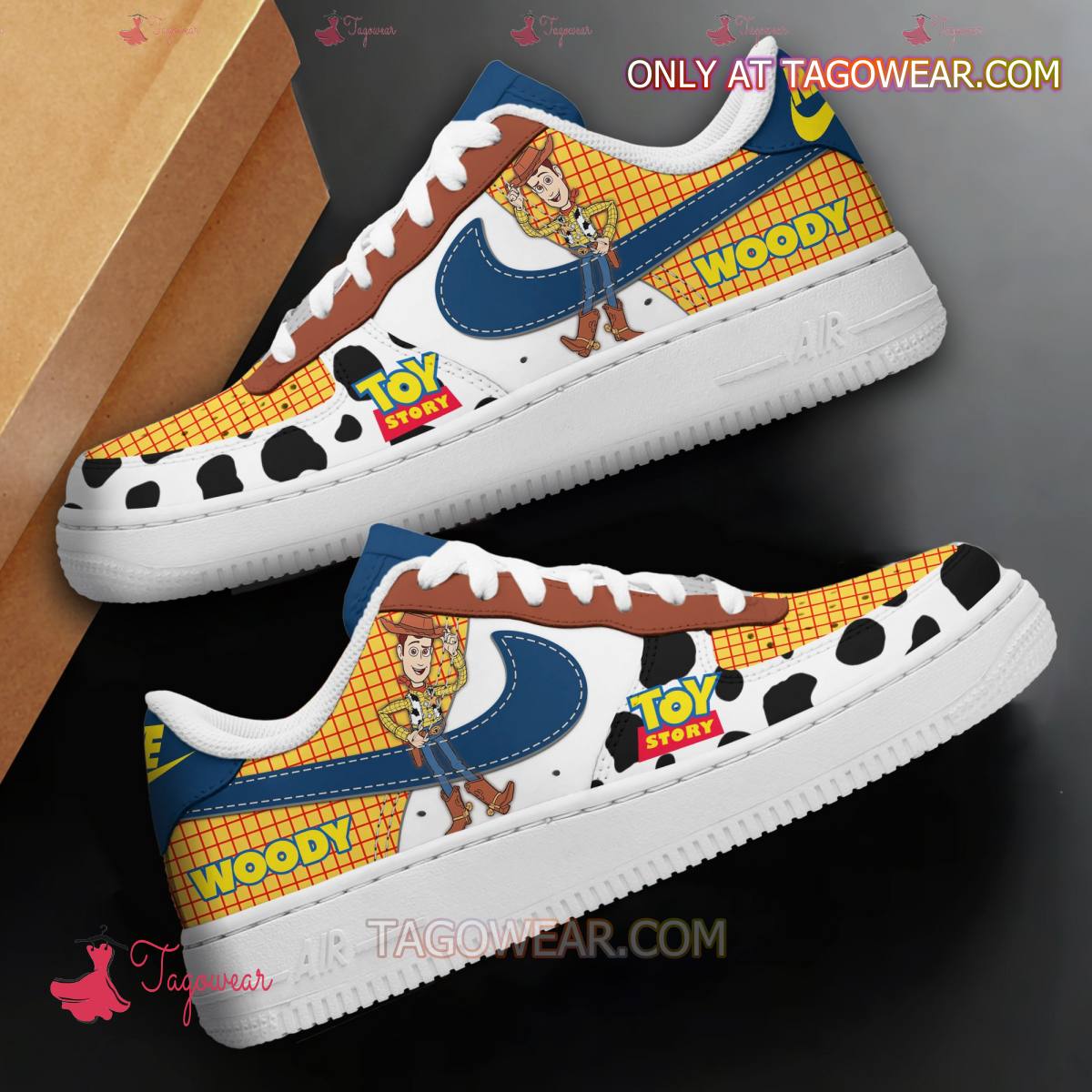 Ideafootwear Toy Story Woody Air Low-Top Sneakers Shoes For Men And Women 2