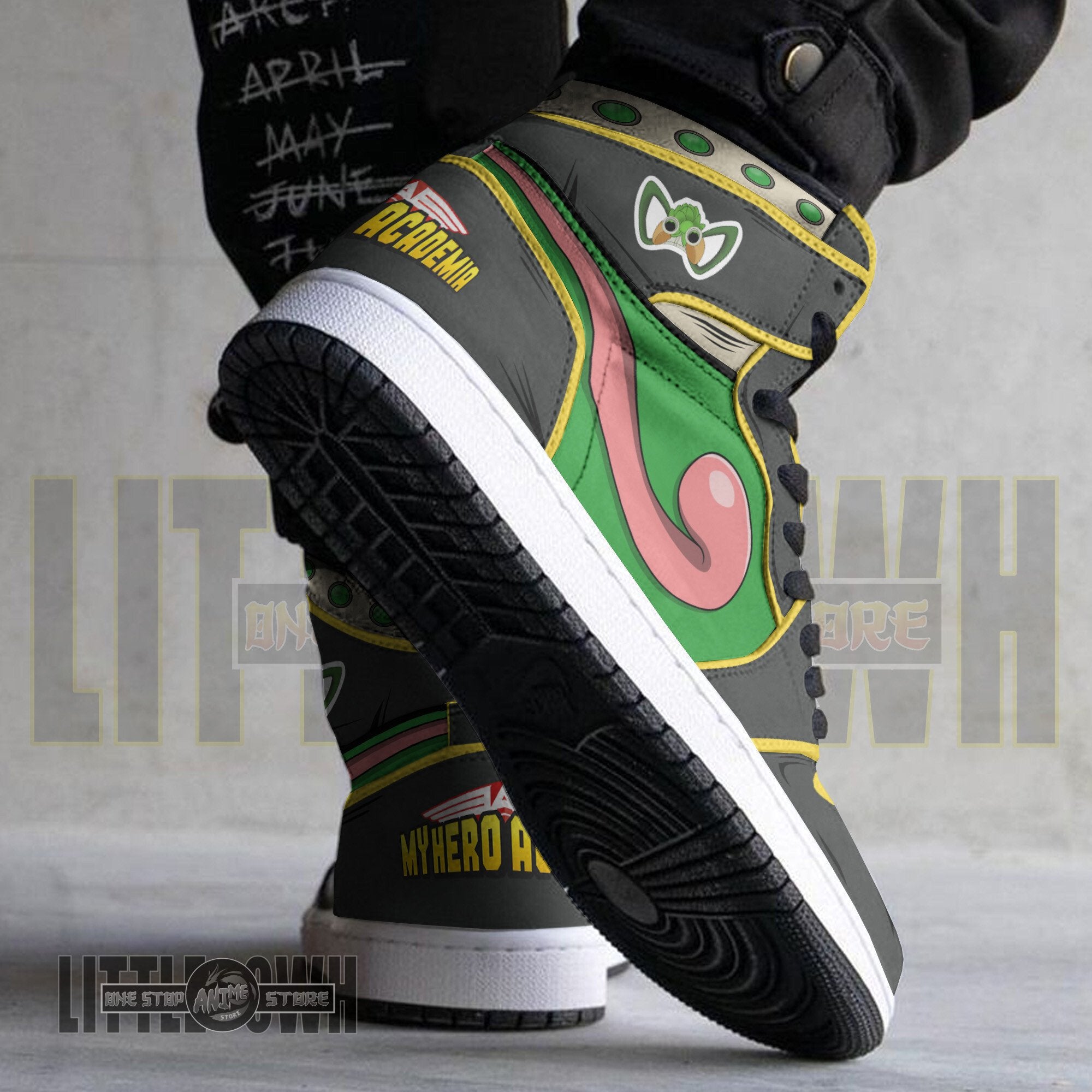 Ideafootwear Tsuyu Asui AJ1 High Sneakers Shoes For Men And Women
