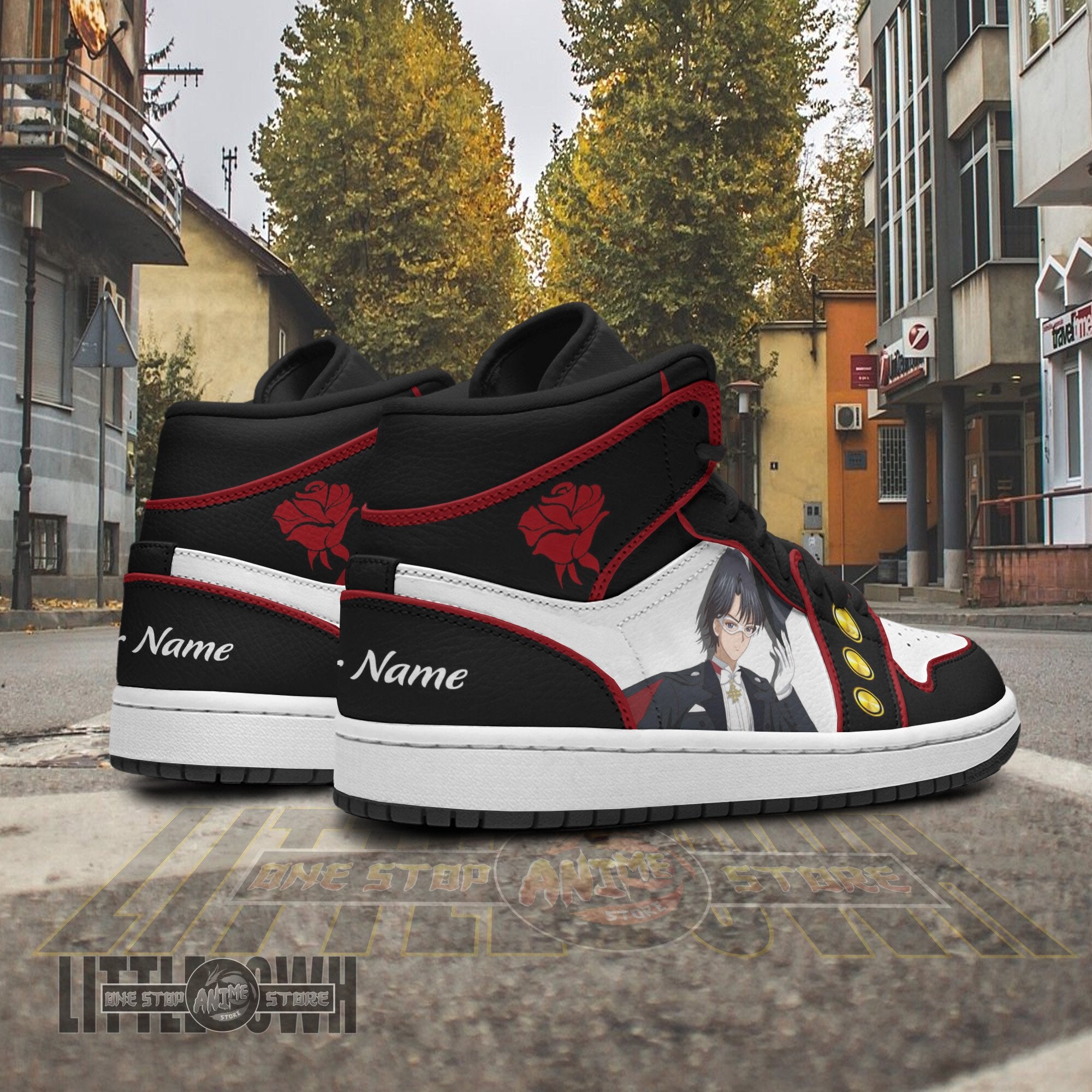 Ideafootwear Tuxedo Mask AJ1 High Sneakers Shoes For Men And Women