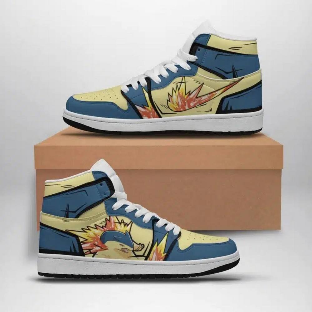 Ideafootwear Typhlosion Pokemon AJ1 High Sneakers Shoes For Men And Women