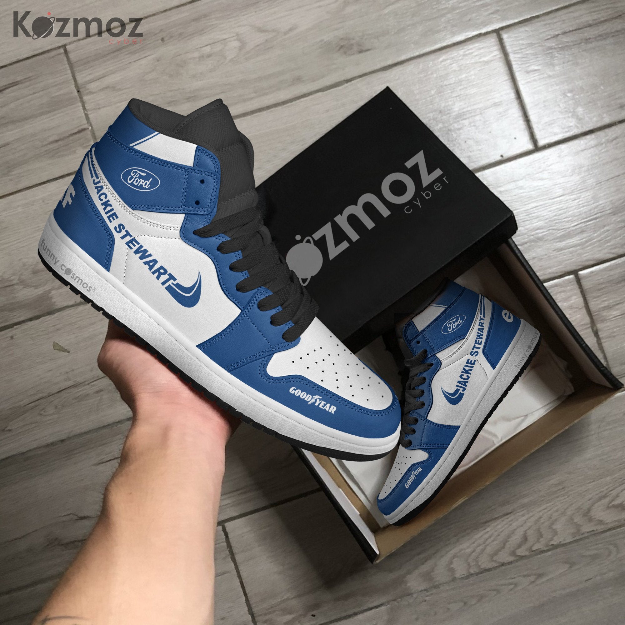 Ideafootwear Tyrrell Jackie Stewart AJ1 High Sneakers Shoes For Men And Women