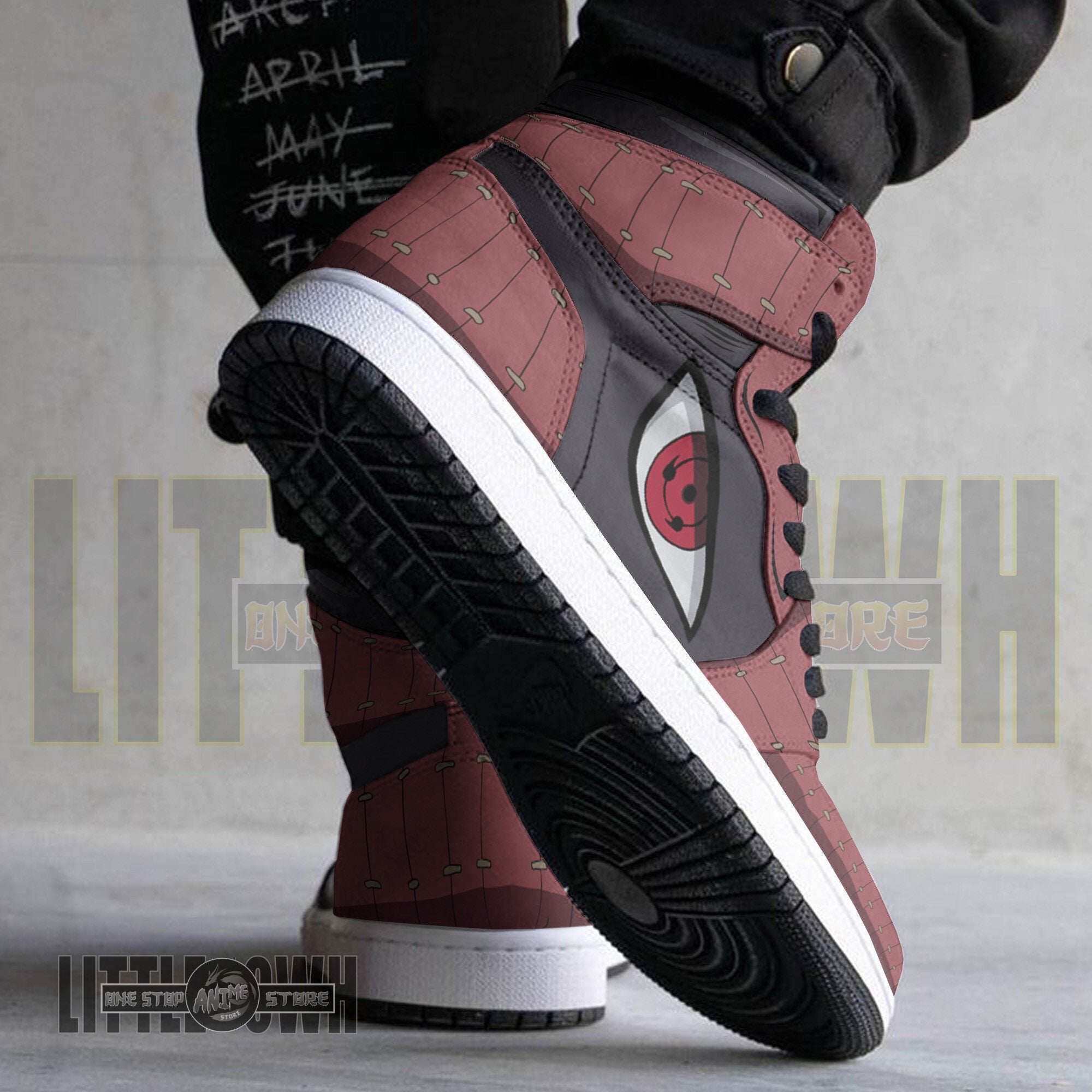 Ideafootwear Uchiha Madara AJ1 High Sneakers Shoes For Men And Women