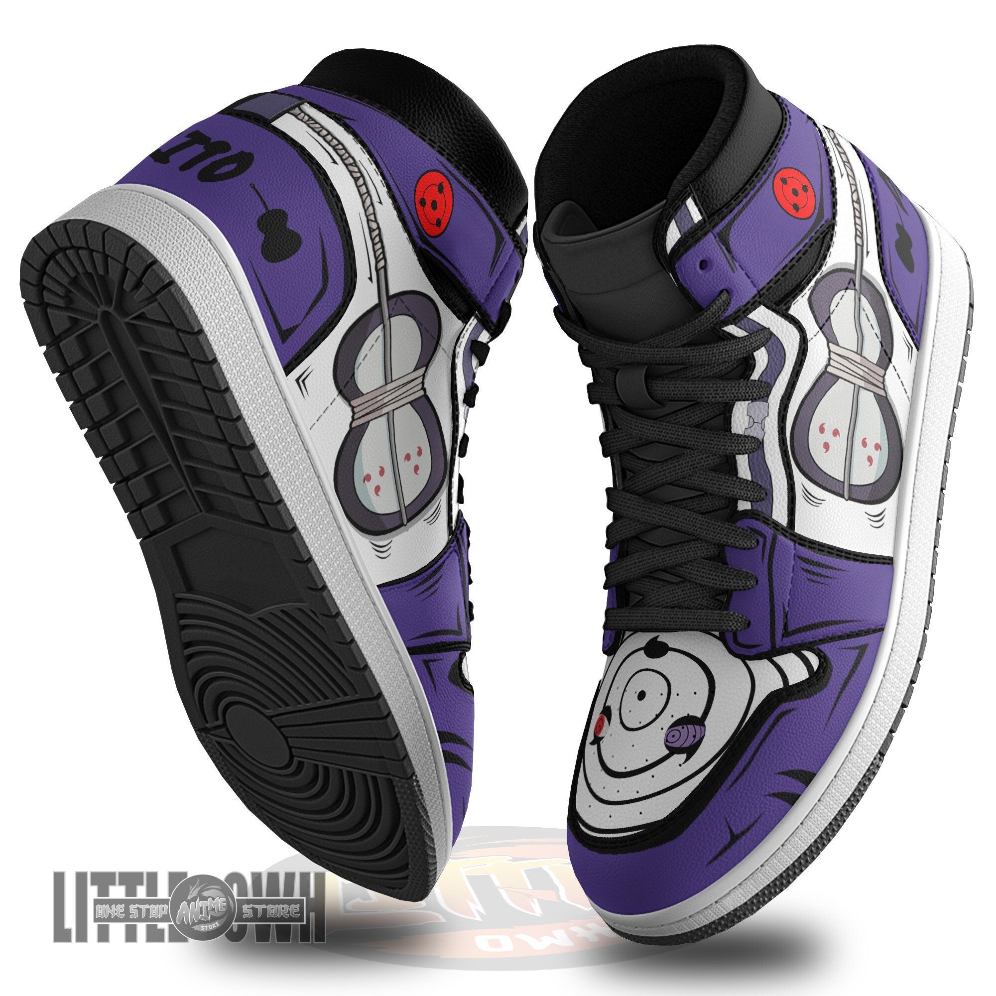 Ideafootwear Uchiha Obito AJ1 High Sneakers Shoes For Men And Women