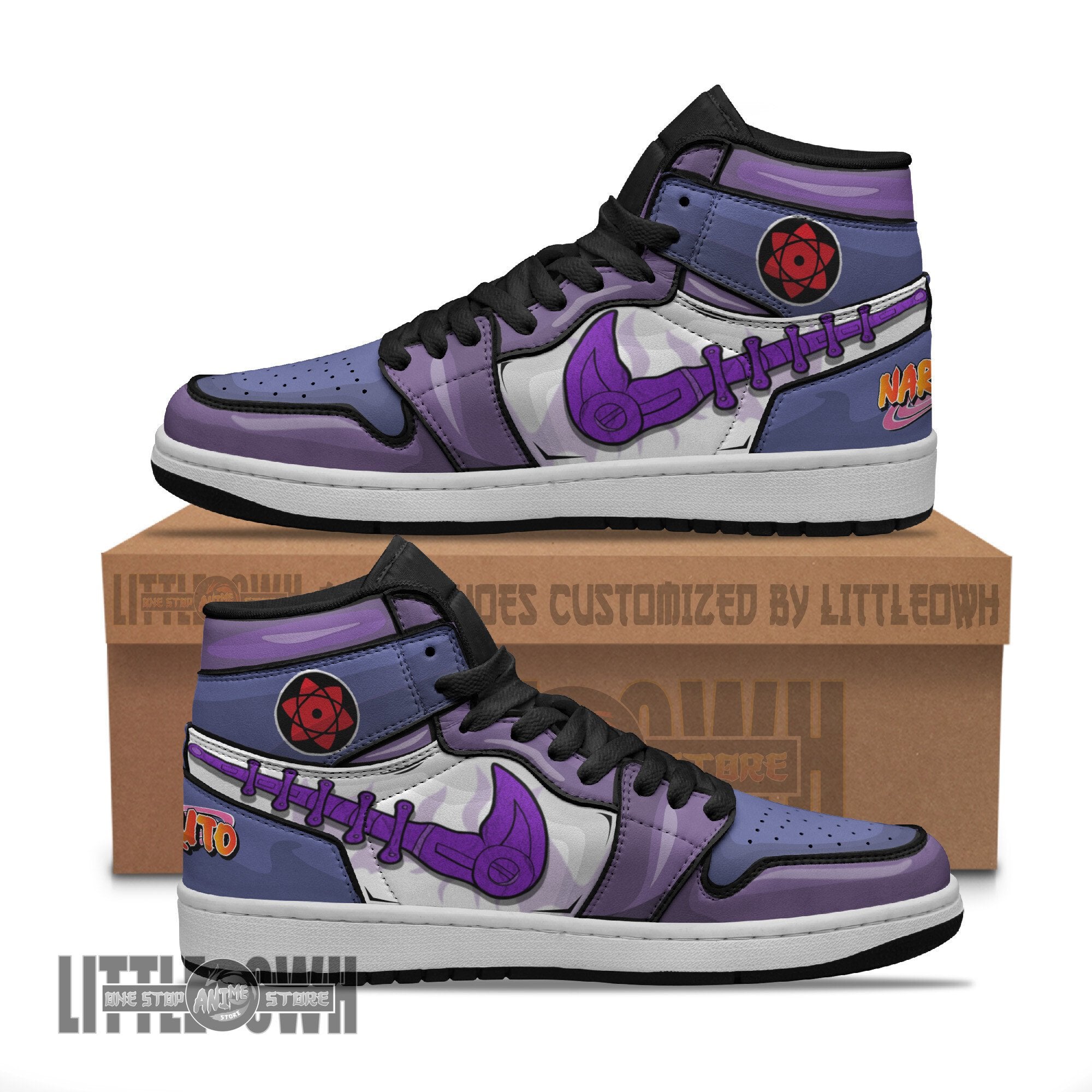 Ideafootwear Uchiha Sasuke Susanoo AJ1 High Sneakers Shoes For Men And Women