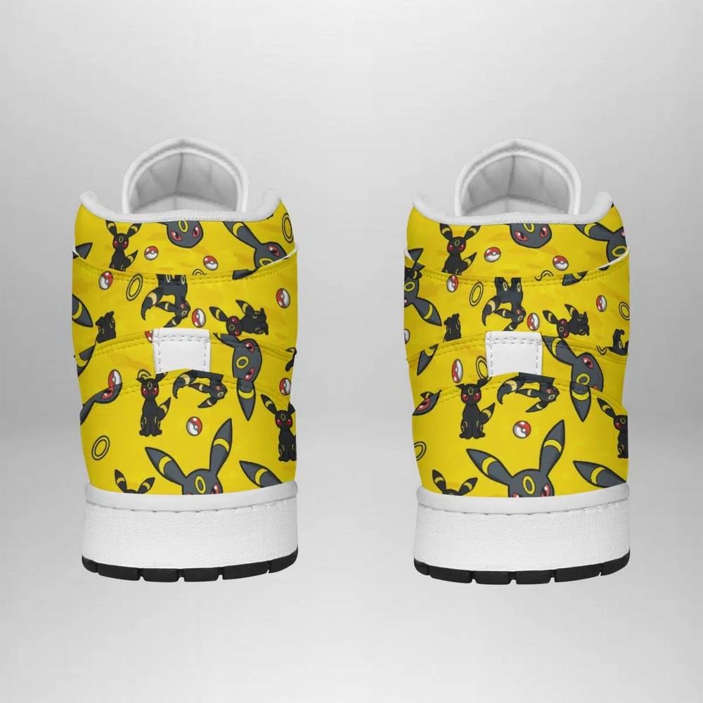 Ideafootwear Umbreon Pattern Pokemon AJ1 High Sneakers Shoes For Men And Women
