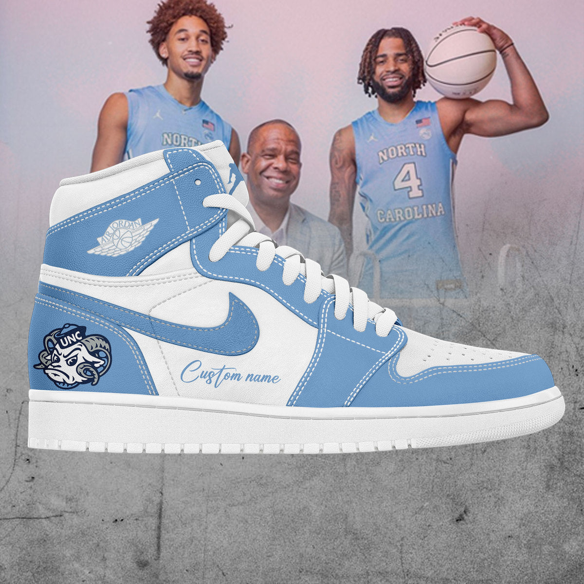 Ideafootwear University of North Carolina AJ1 High Sneakers Shoes For Men And Women