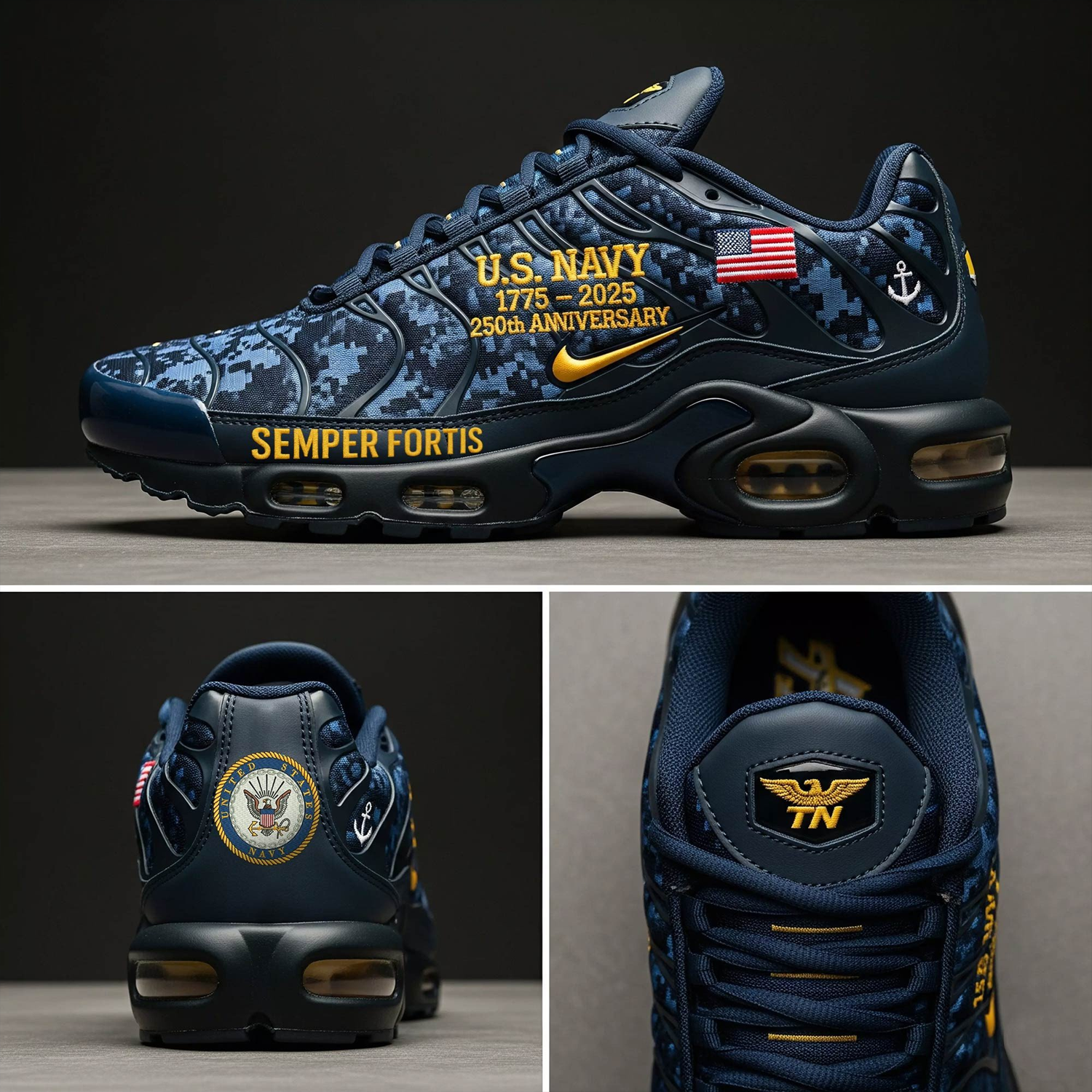 Ideafootwear U.S. Marine Corps TN Shoes Sneakers For Men And Women