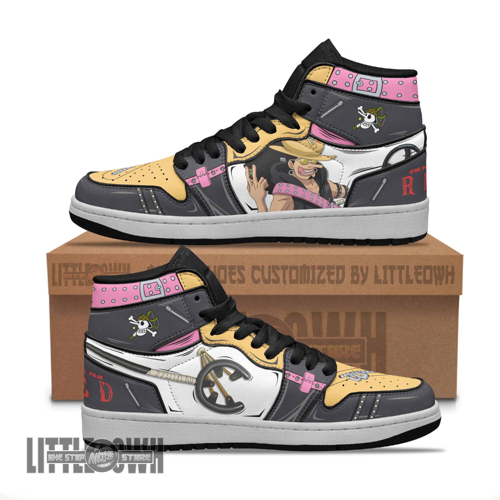 Ideafootwear Usopp AJ1 High Sneakers Shoes For Men And Women
