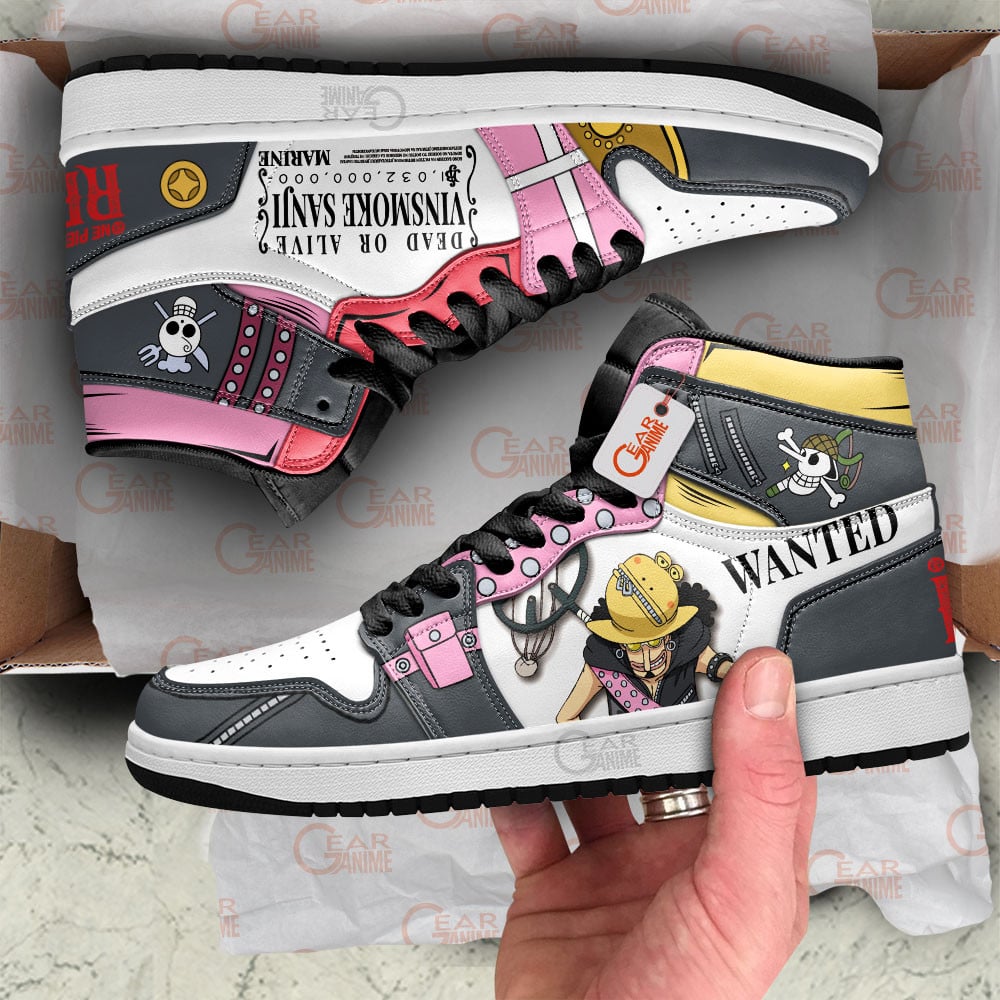 Ideafootwear Usopp and Sanji AJ1 High Sneakers Shoes For Men And Women