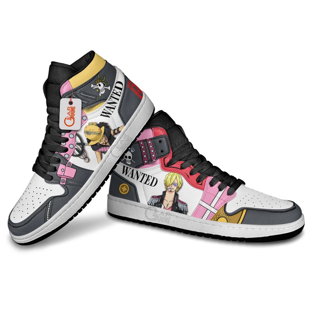 Ideafootwear Usopp and Sanji AJ1 High Sneakers Shoes For Men And Women