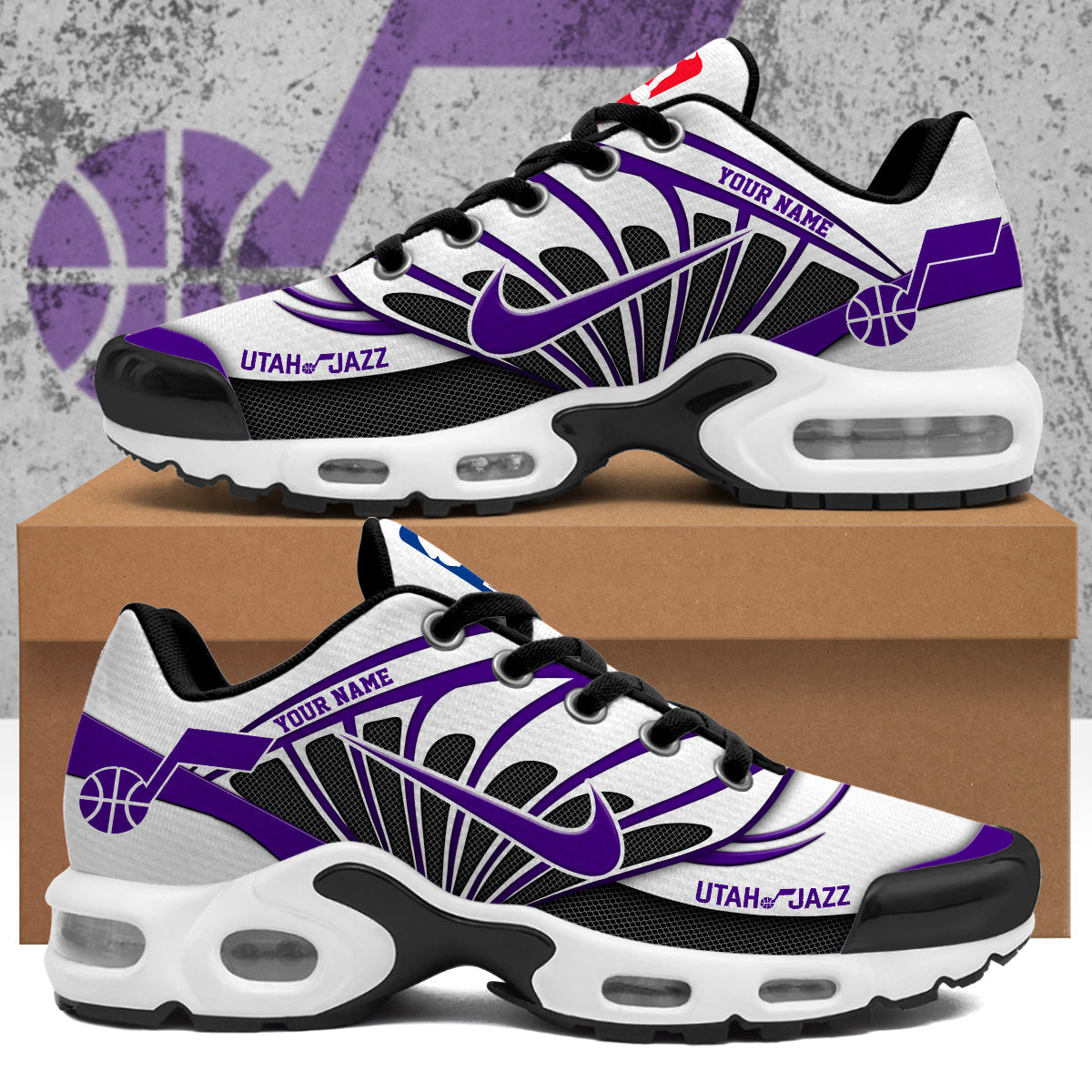 Ideafootwear Utah Jazz TN Shoes Sneakers For Men And Women