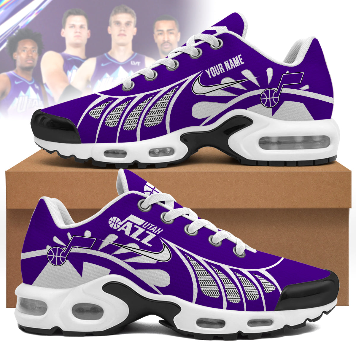 Ideafootwear Utah Jazz TN Shoes Sneakers For Men And Women