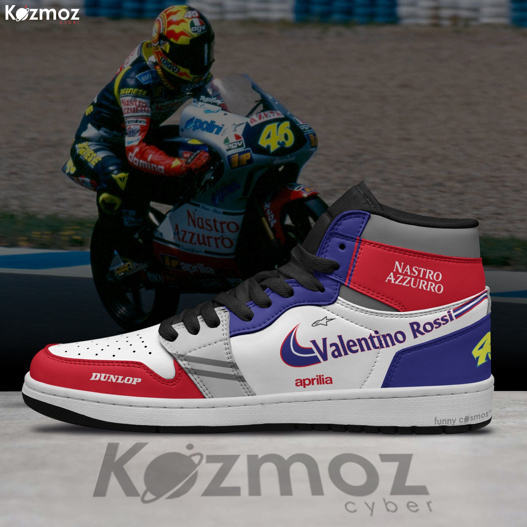Ideafootwear Valentino Rossi AJ1 High Sneakers Shoes For Men And Women