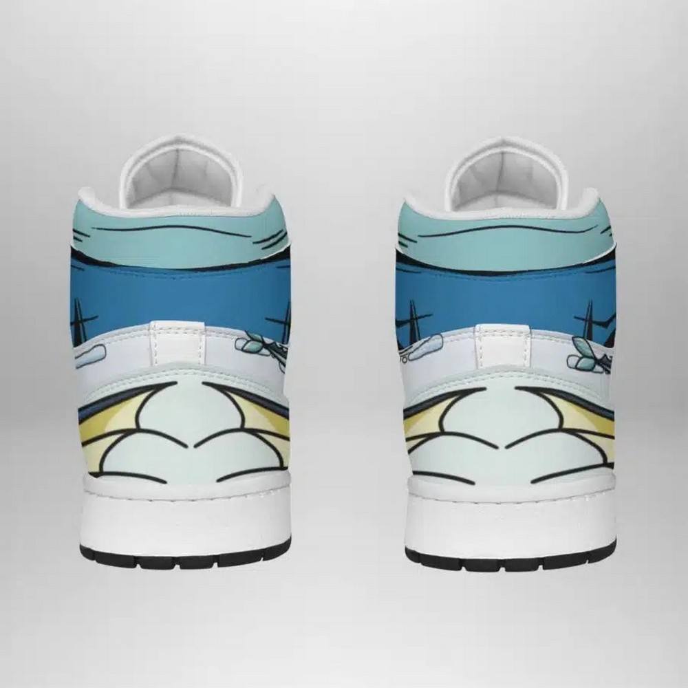 Ideafootwear Vaporeon Pokemon AJ1 High Sneakers Shoes For Men And Women